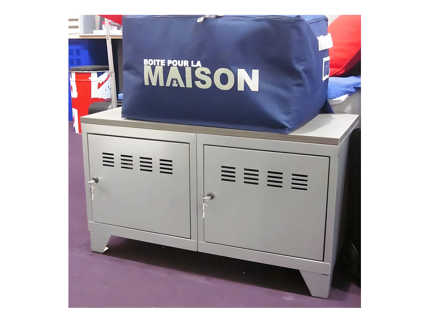 Meuble bas industriel métal Aluminium