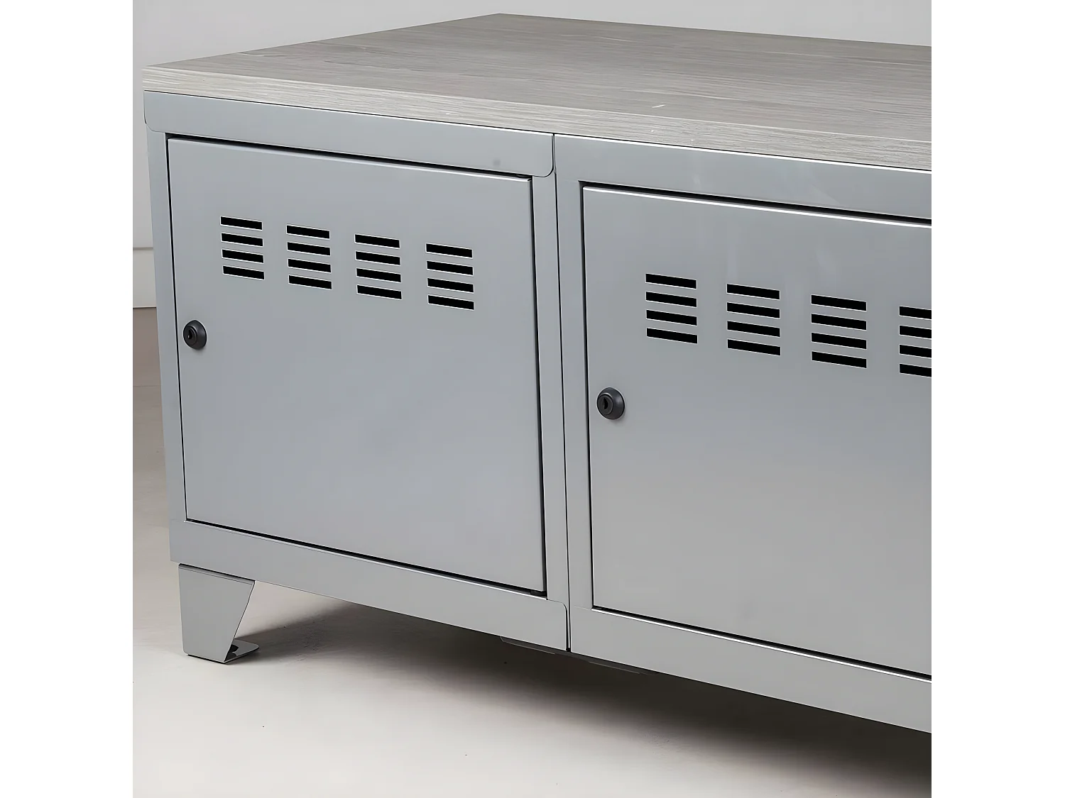 Meuble bas industriel métal Aluminium