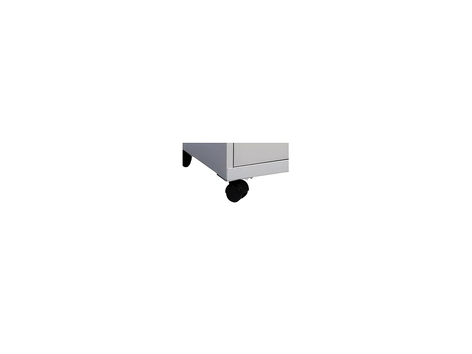 Caisson de rangement 3 tiroirs en acier sur roulettes