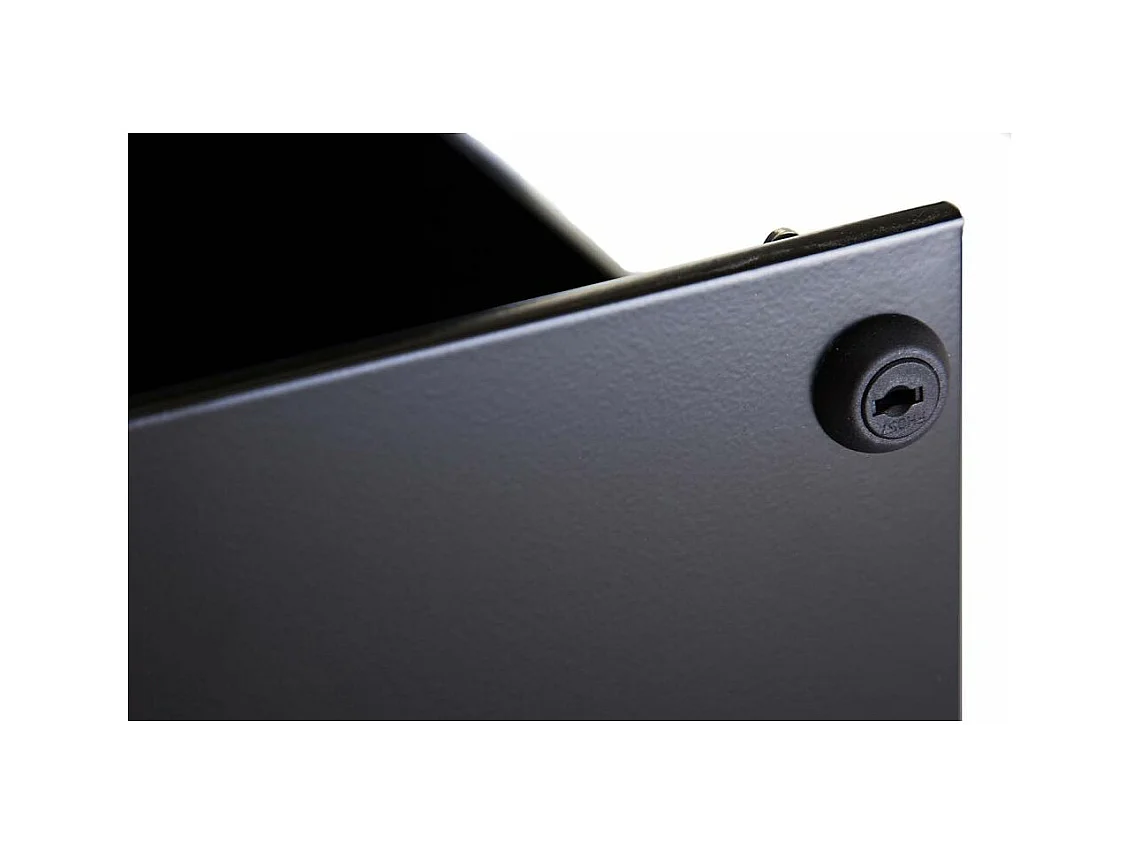 Colonne de rangement tiroirs en métal Noir mat