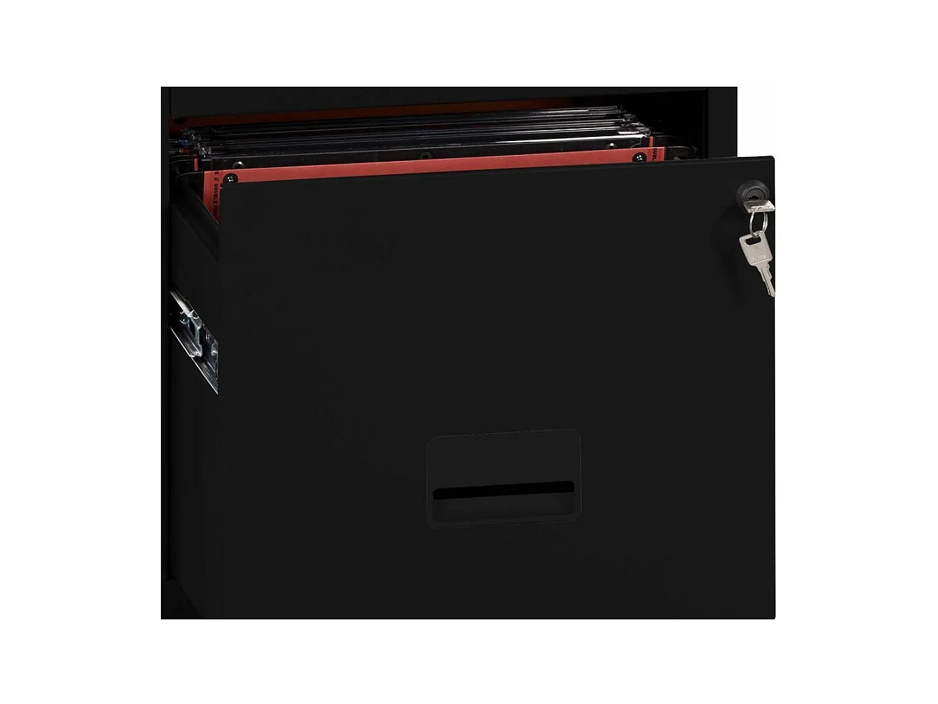 Colonne de rangement tiroirs en métal Noir mat