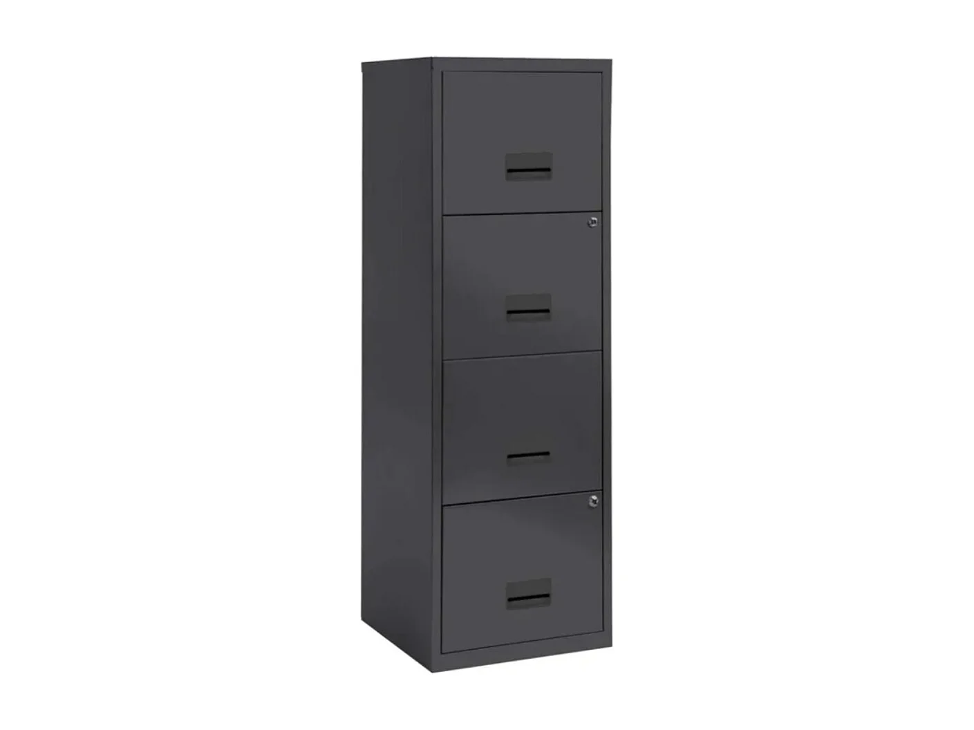 Colonne de rangement tiroirs en métal Noir mat