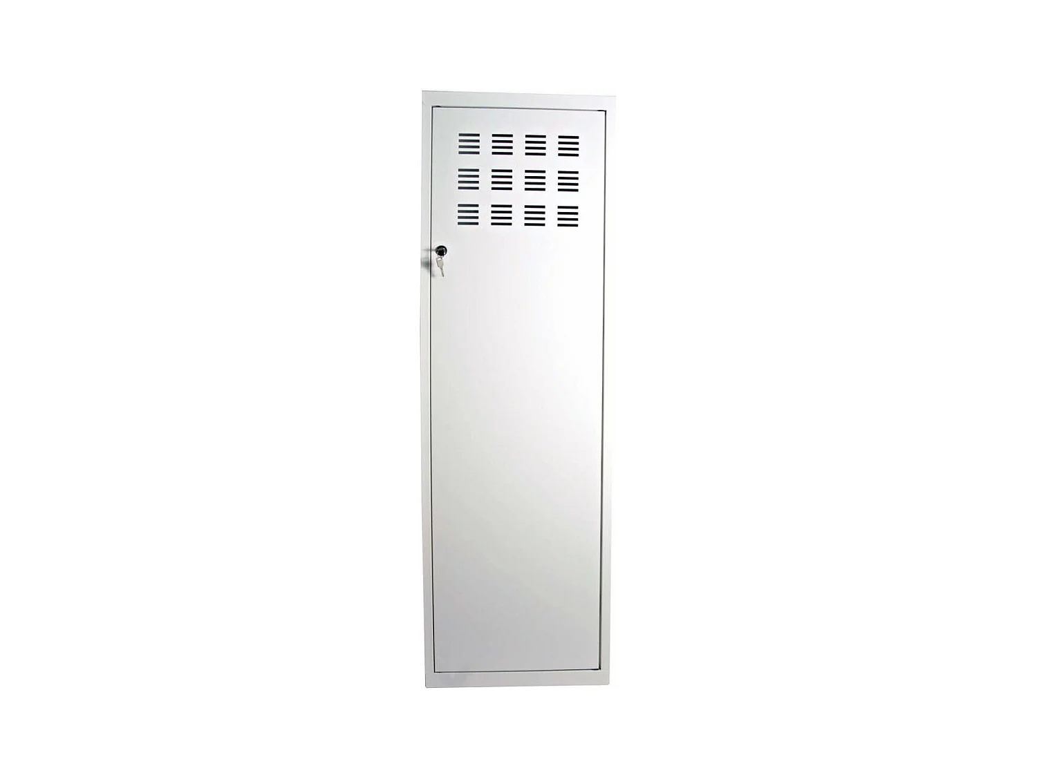 Armoire de rangement métal 1 porte Blanc mat