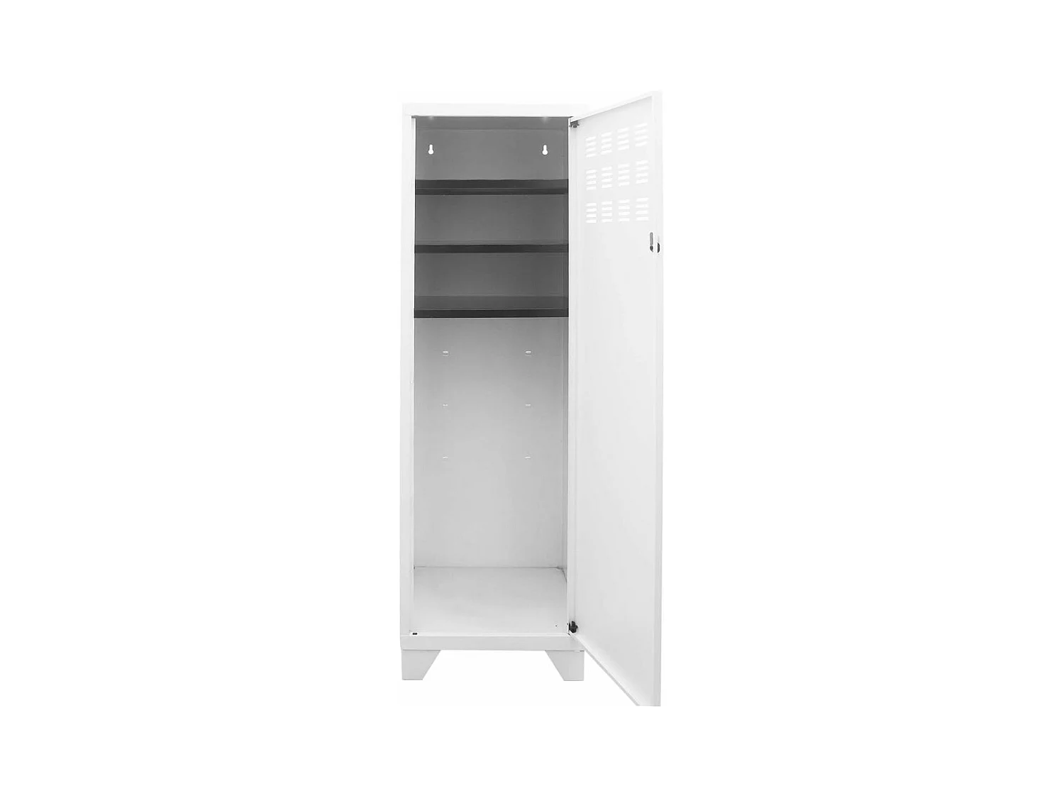 Armoire de rangement métal 1 porte Blanc mat