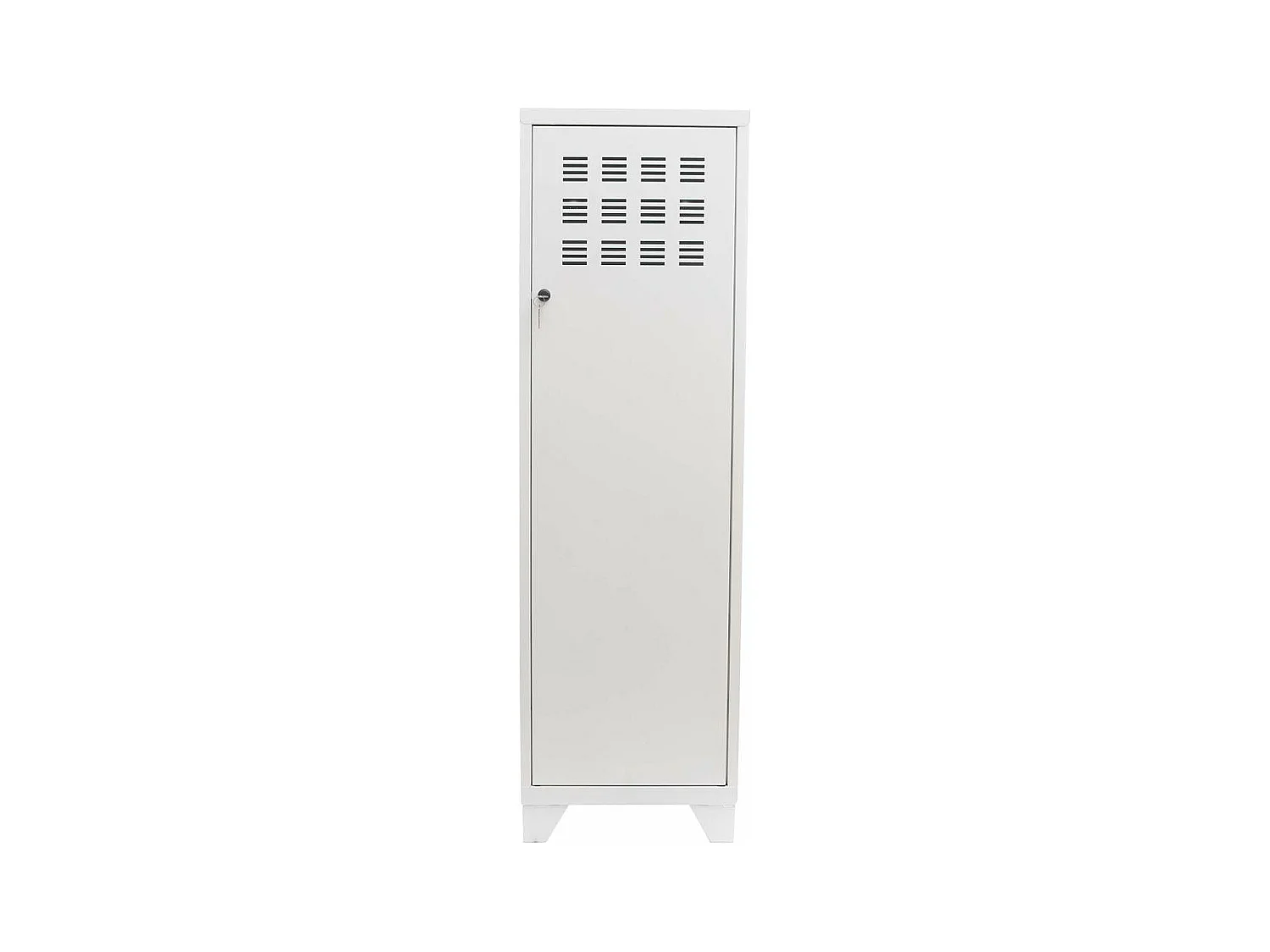 Armoire de rangement métal 1 porte Blanc mat