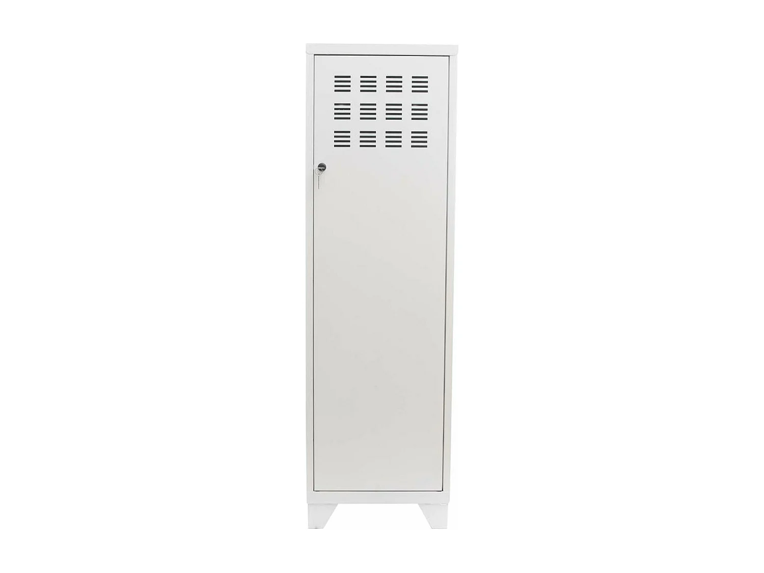 Armoire de rangement métal 1 porte Blanc mat
