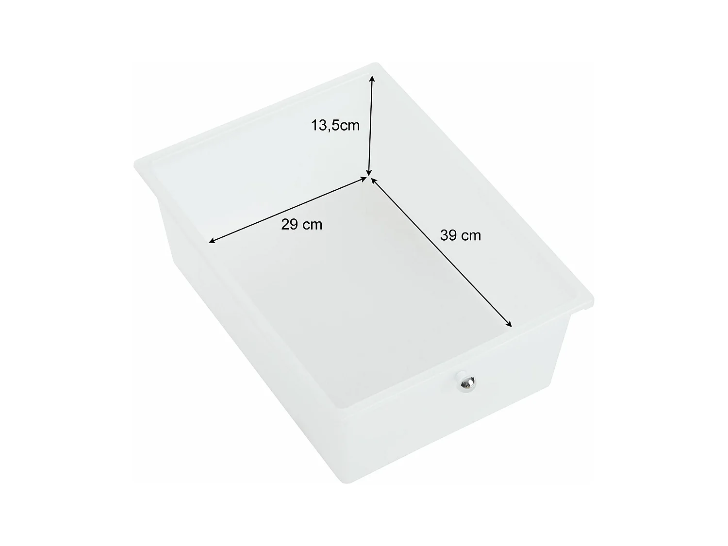 Caisson sur roulettes GINA chariot avec 5 tiroirs en plastique blanc transparent et 1 étagère, rangement salle de bain