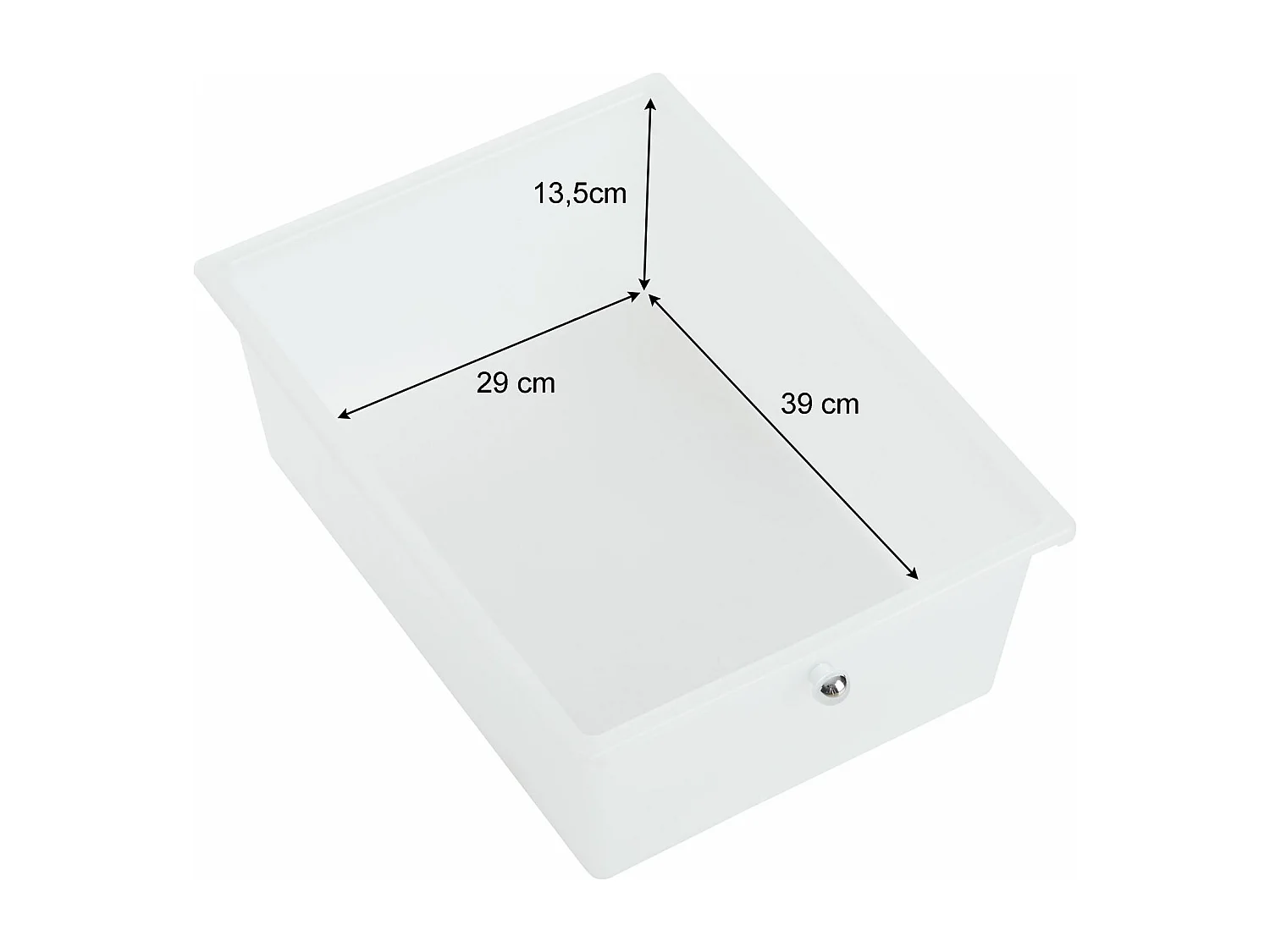 Caisson sur roulettes GINA chariot avec 5 tiroirs en plastique blanc transparent et 1 étagère, rangement salle de bain