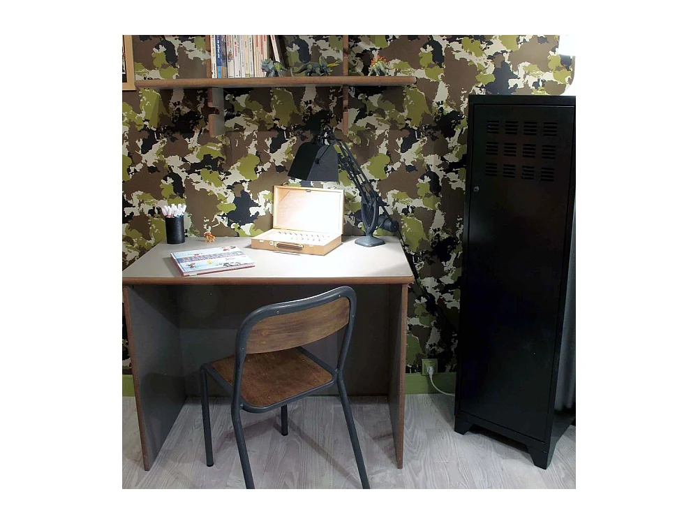 Armoire de rangement métal 1 porte Noir mat