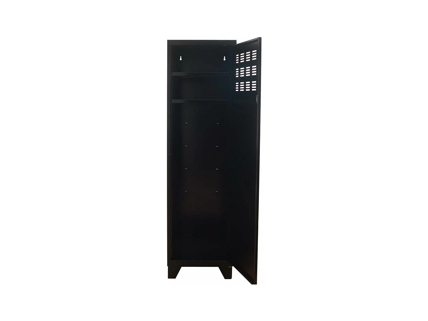Armoire de rangement métal 1 porte Noir mat