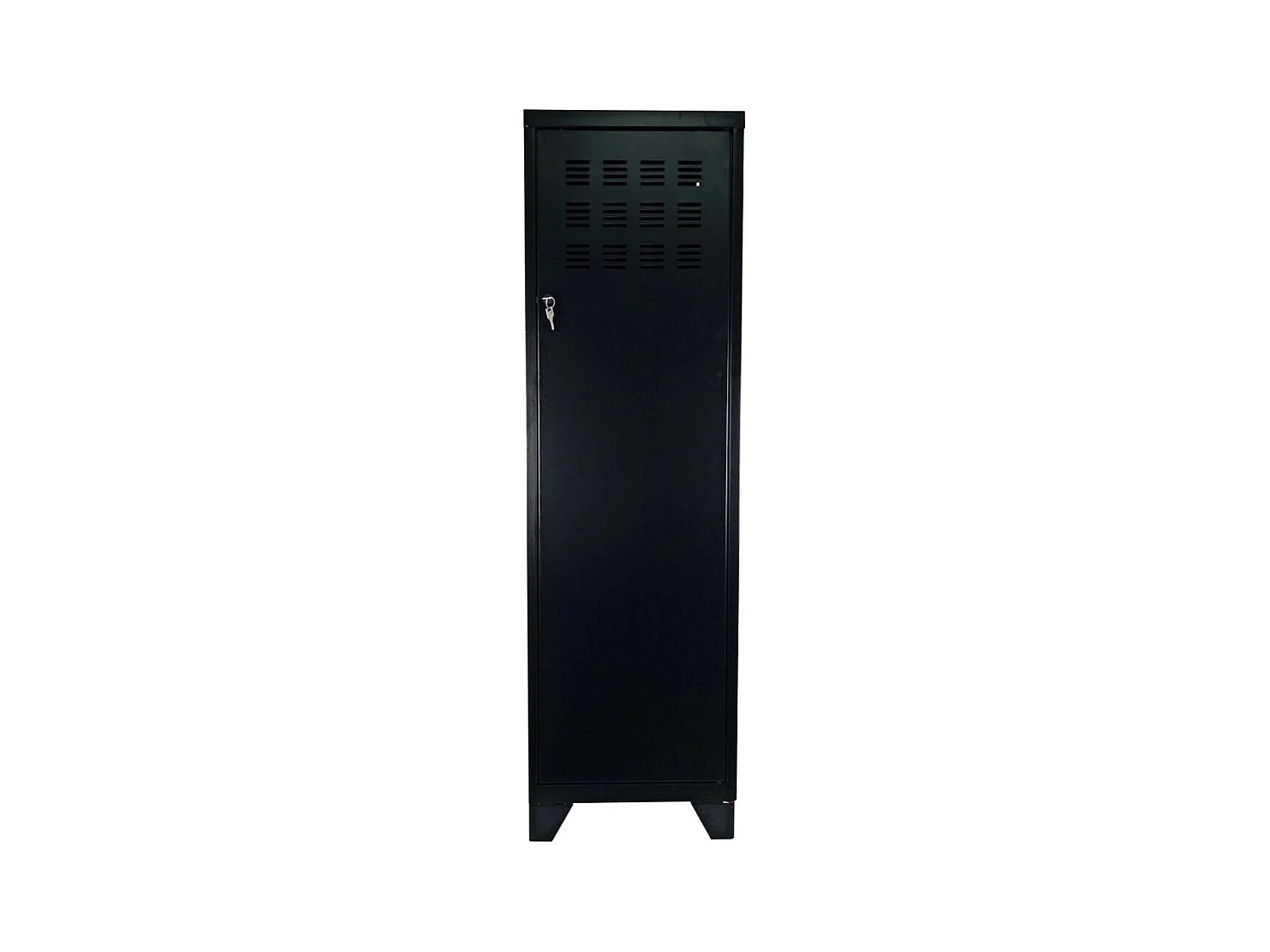 Armoire de rangement métal 1 porte Noir mat