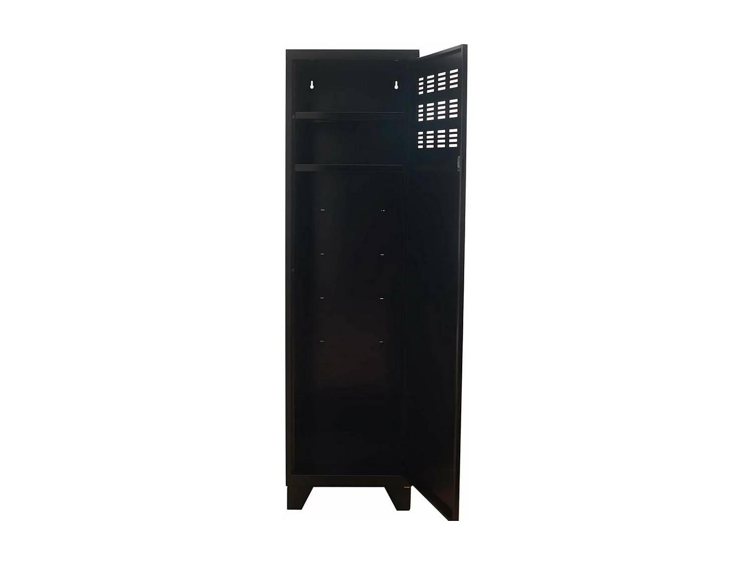 Armoire de rangement métal 1 porte Noir mat