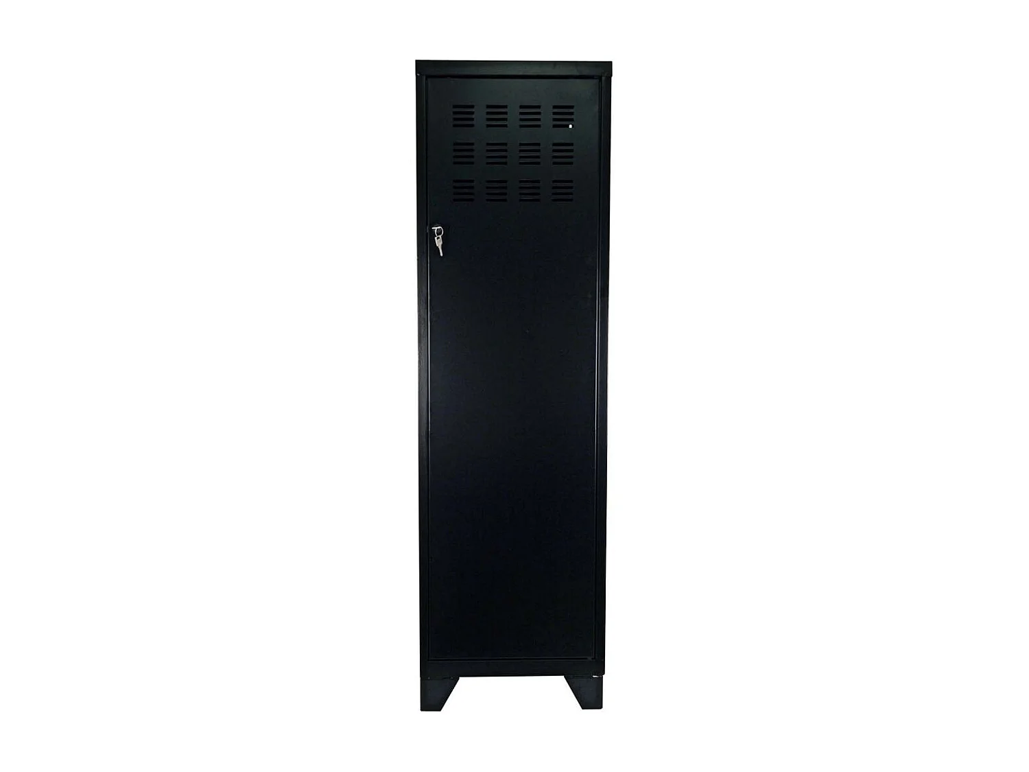 Armoire de rangement métal 1 porte Noir mat