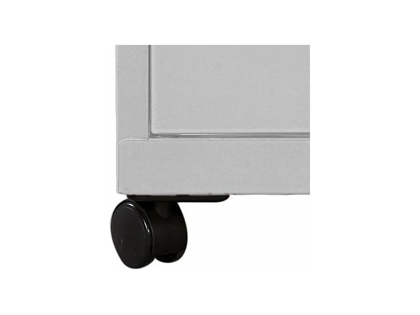 Caisson de rangement en acier 2 tiroirs Blanc mat