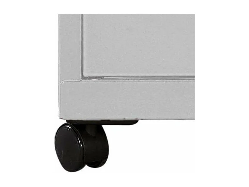 Caisson de rangement en acier 2 tiroirs Blanc mat