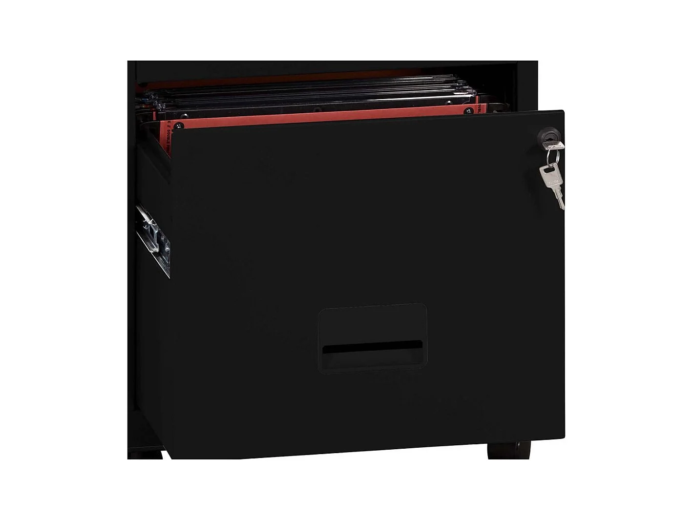 Caisson de rangement en acier 2 tiroirs Noir mat