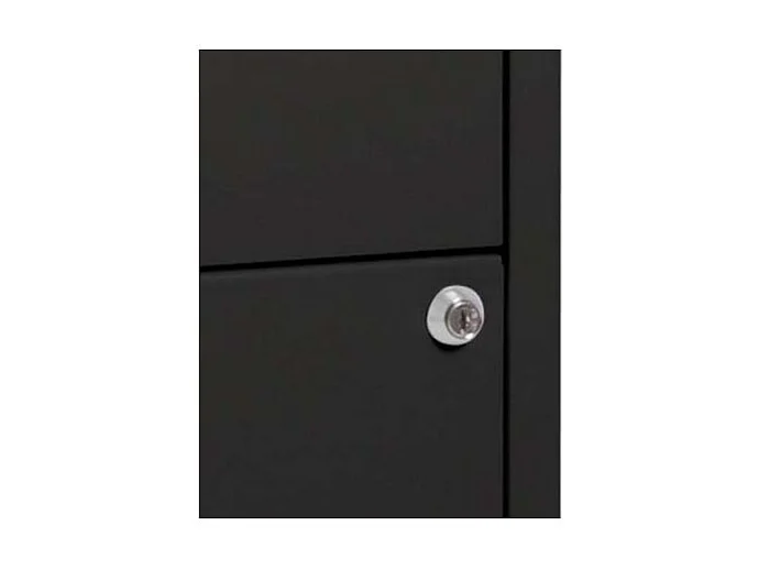 Caisson de rangement en acier 2 tiroirs Noir mat