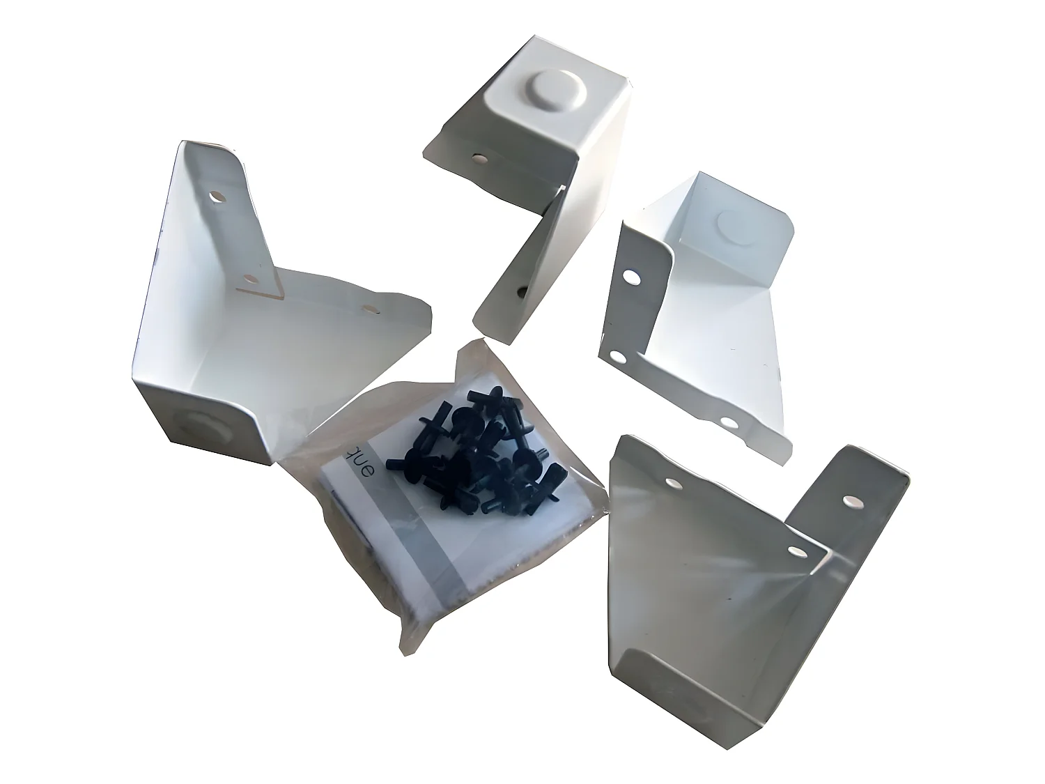 Meuble bureau métal 1 porte 3 tiroirs Blanc mat