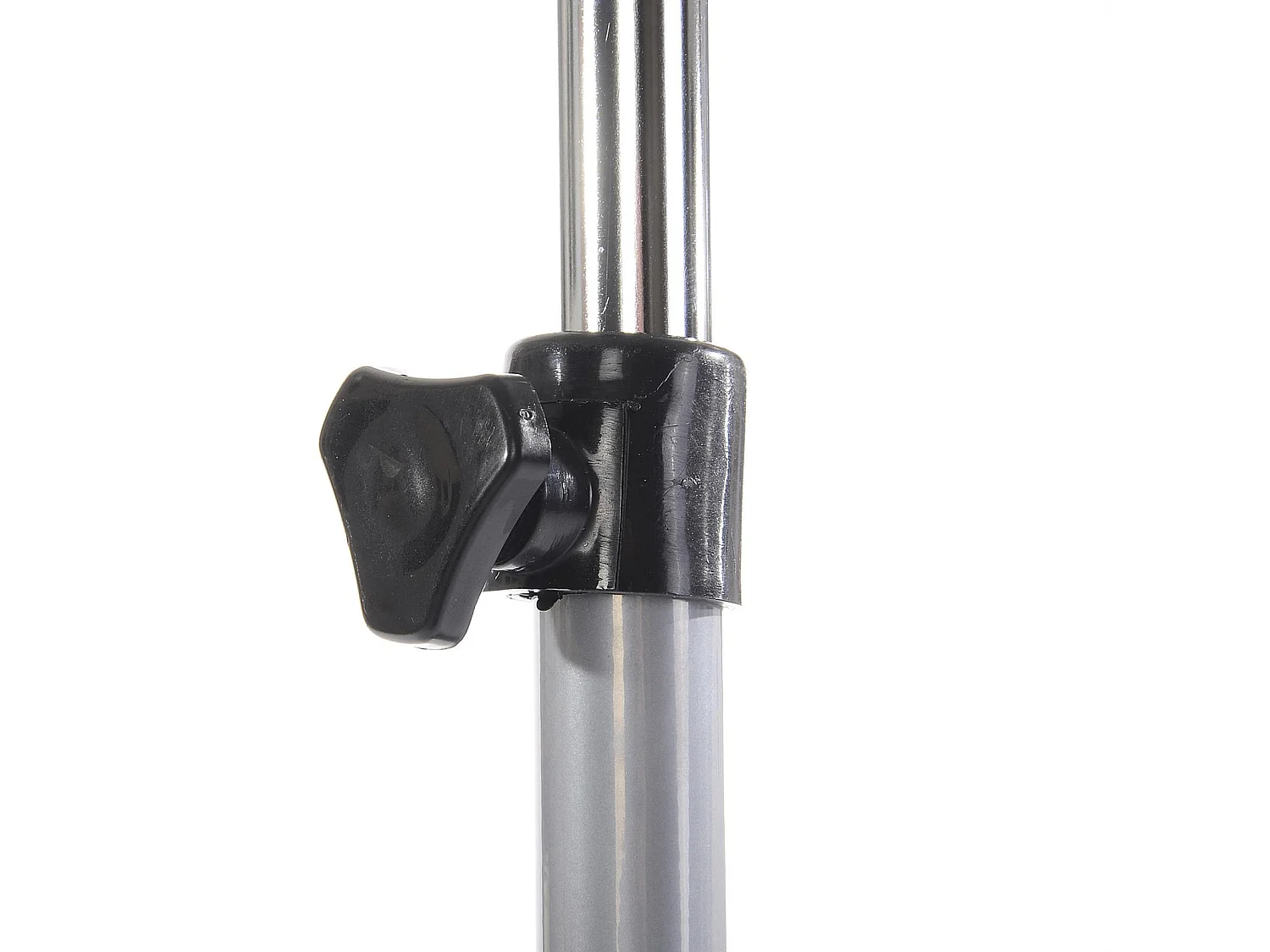 Portant à vêtements TIGER penderie simple sur roulettes vestiaire mobile 1 barre de hauteur réglable, en métal chromé et aluminium