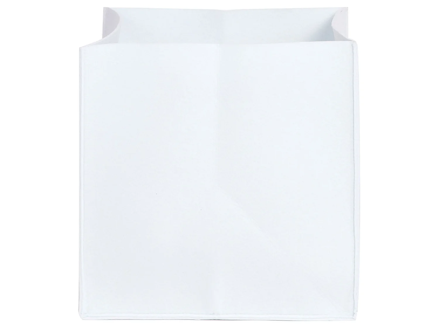 Lot de 2 boites de rangement en feutrine blanc FELT, cube de rangement pliable, ouvert dim 32 x 32 x 32 cm, design moderne