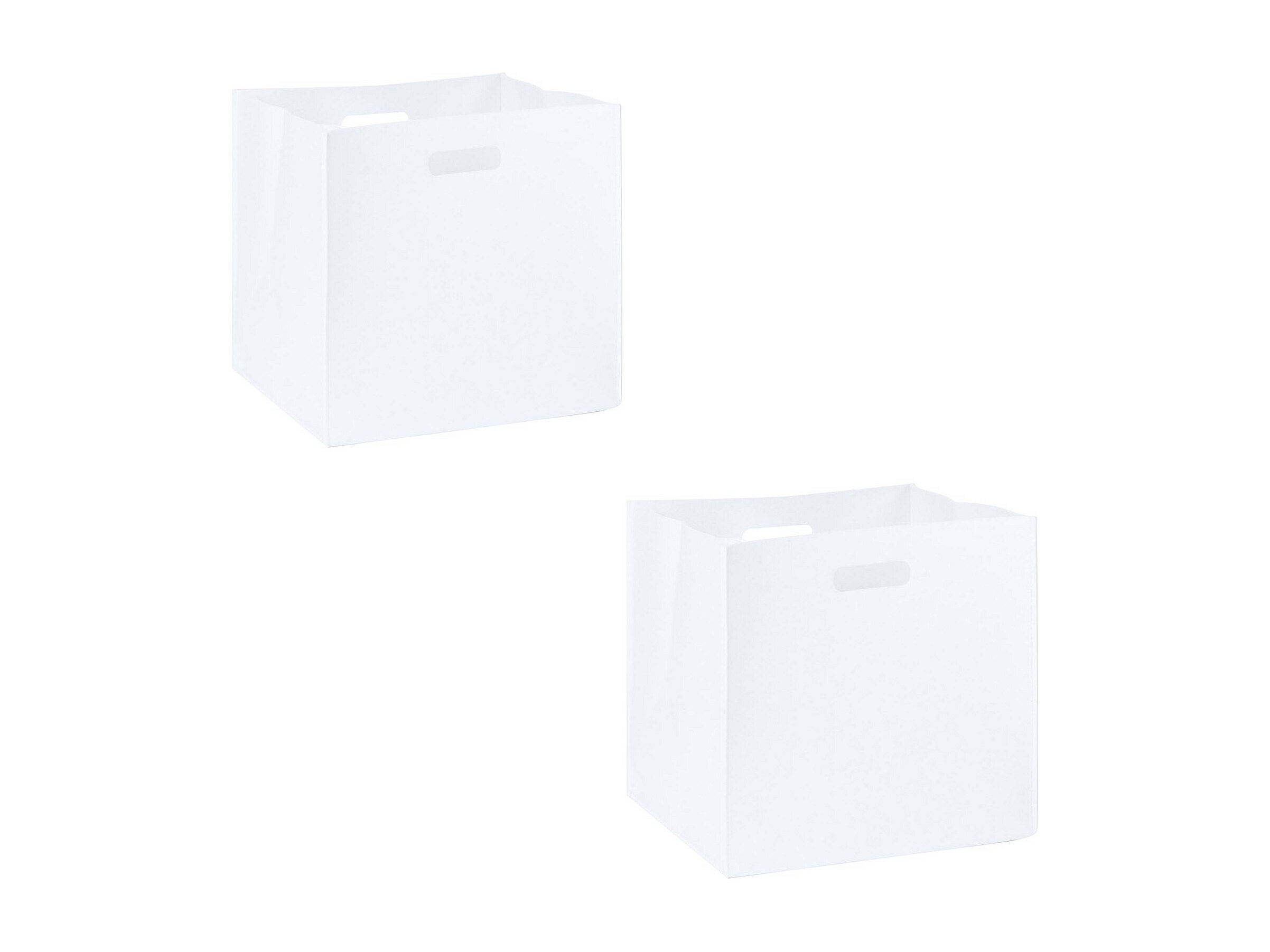 Lot De 2 Boîtes De Rangement Empilables - 20,5x14x7 Cm - Plastique PP Résistant - Avec Poignées - Pour Salle De Bain, Cuisine, Bureau
