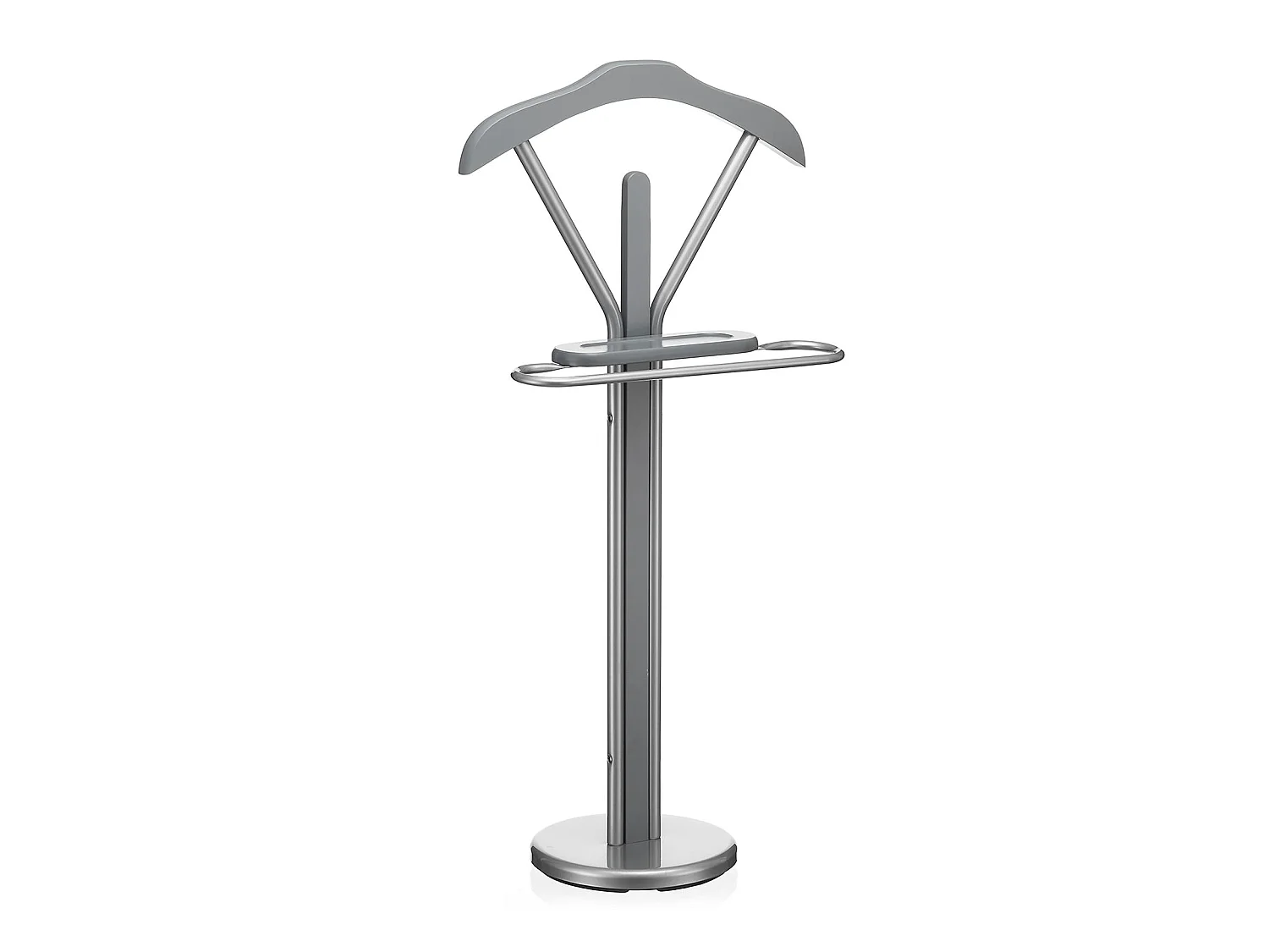 Valet de chambre FABIO chevalet de nuit portant pour vêtements, structure en métal laqué et finition en MDF décor gris mat