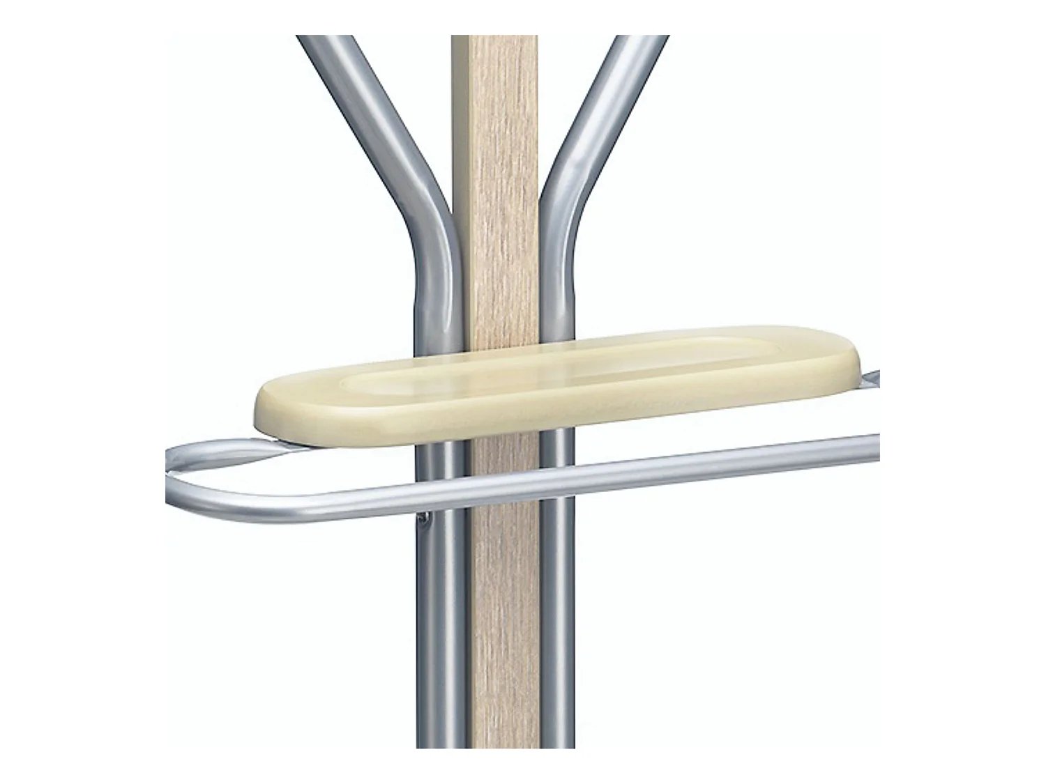 Valet de chambre FABIO chevalet de nuit portant pour vêtements, structure en métal laqué et finition en MDF chêne sonoma