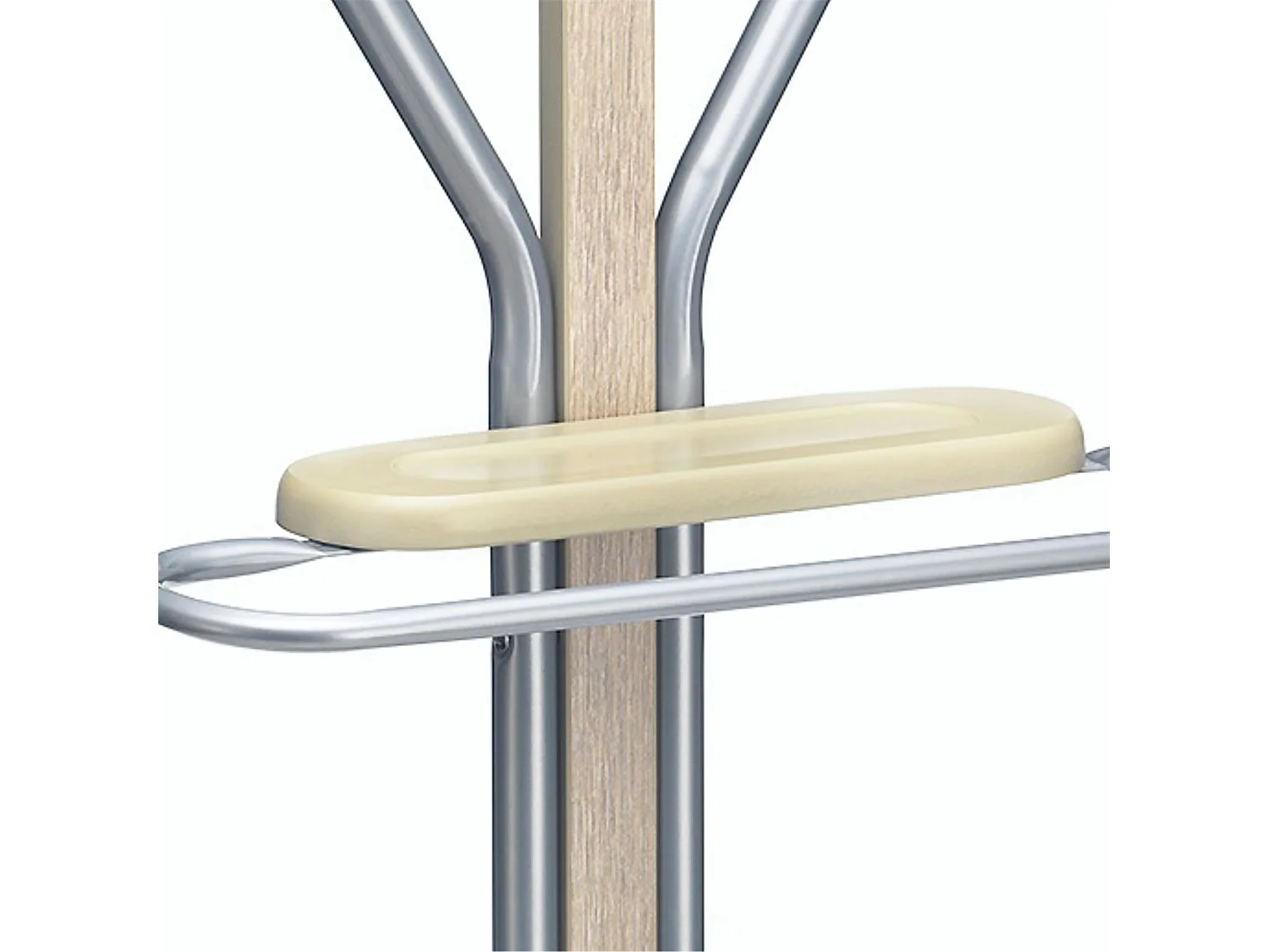 Valet de chambre FABIO chevalet de nuit portant pour vêtements, structure en métal laqué et finition en MDF chêne sonoma