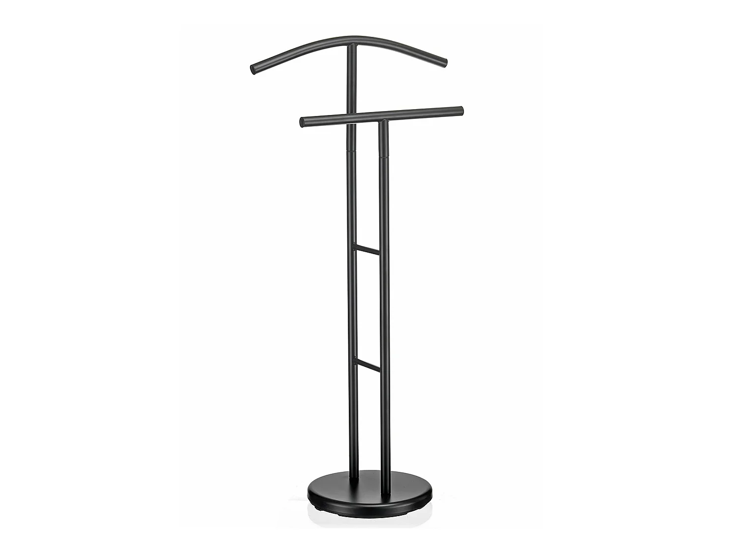 Valet de chambre LAURENZ valet de nuit porte vêtements en métal laqué noir