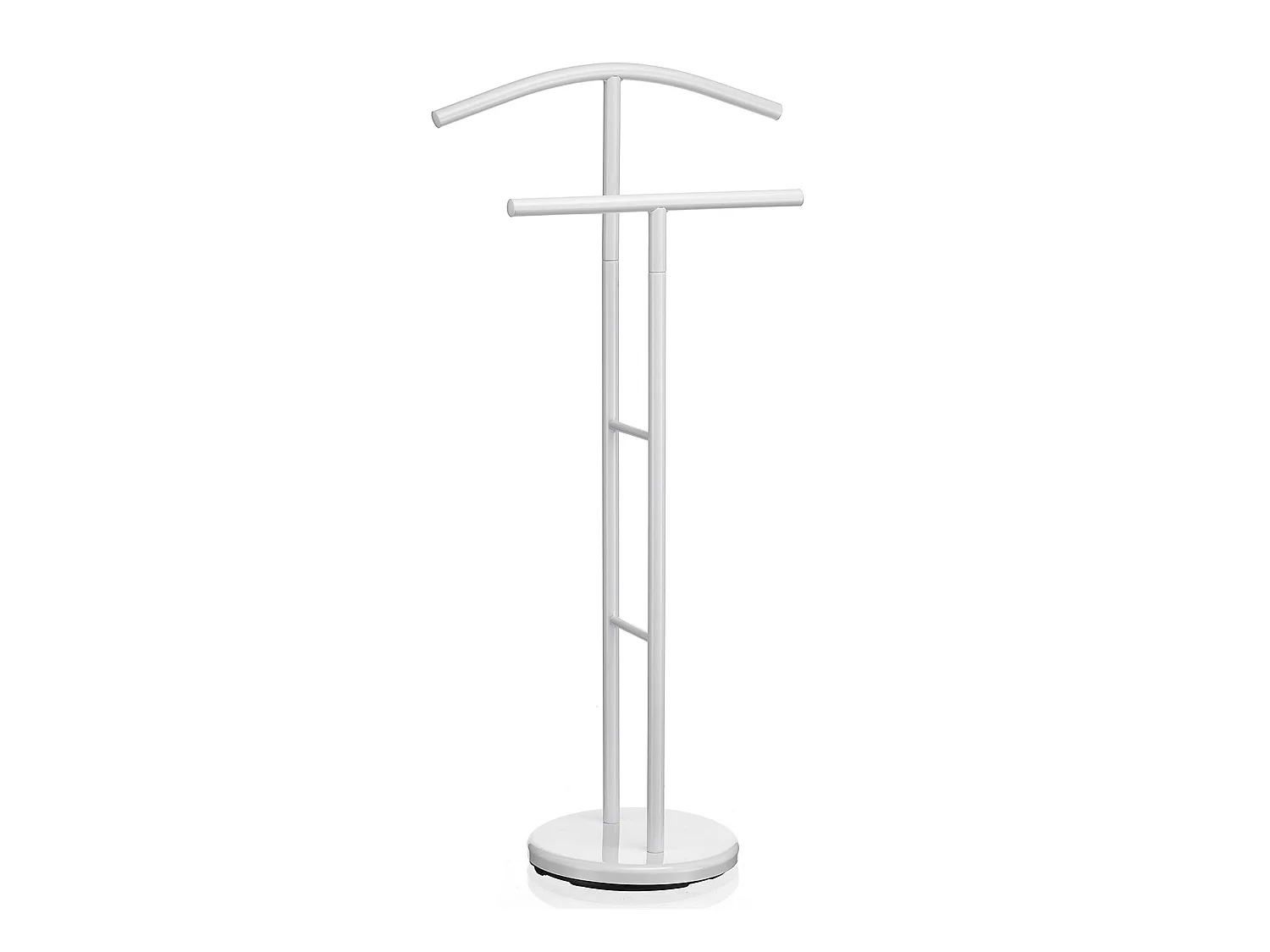 Valet de chambre LAURENZ valet de nuit porte vêtements support veste en métal laqué blanc