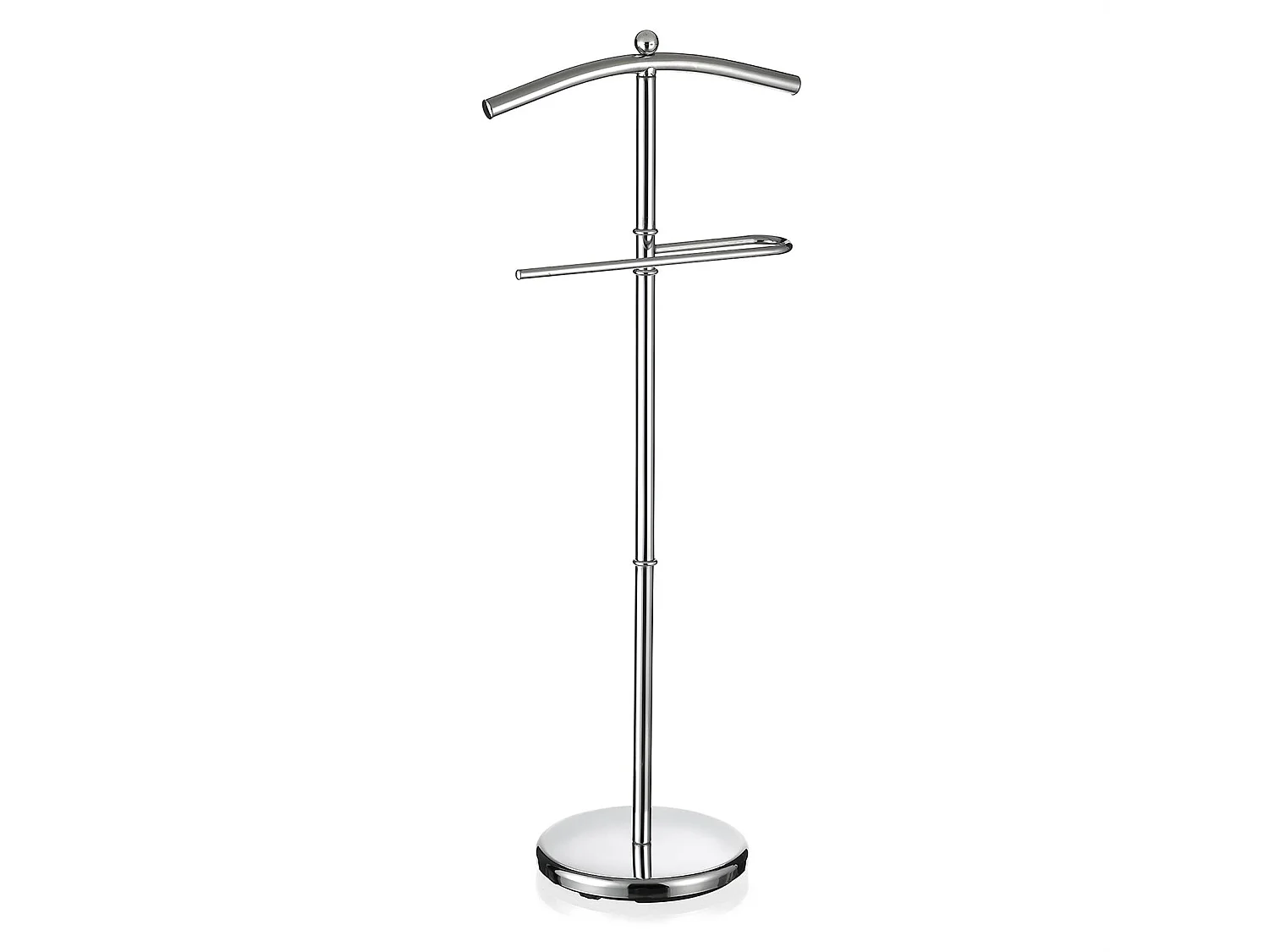 Valet de chambre JÖRG valet de nuit support pour vestes porte vêtements en métal chromé