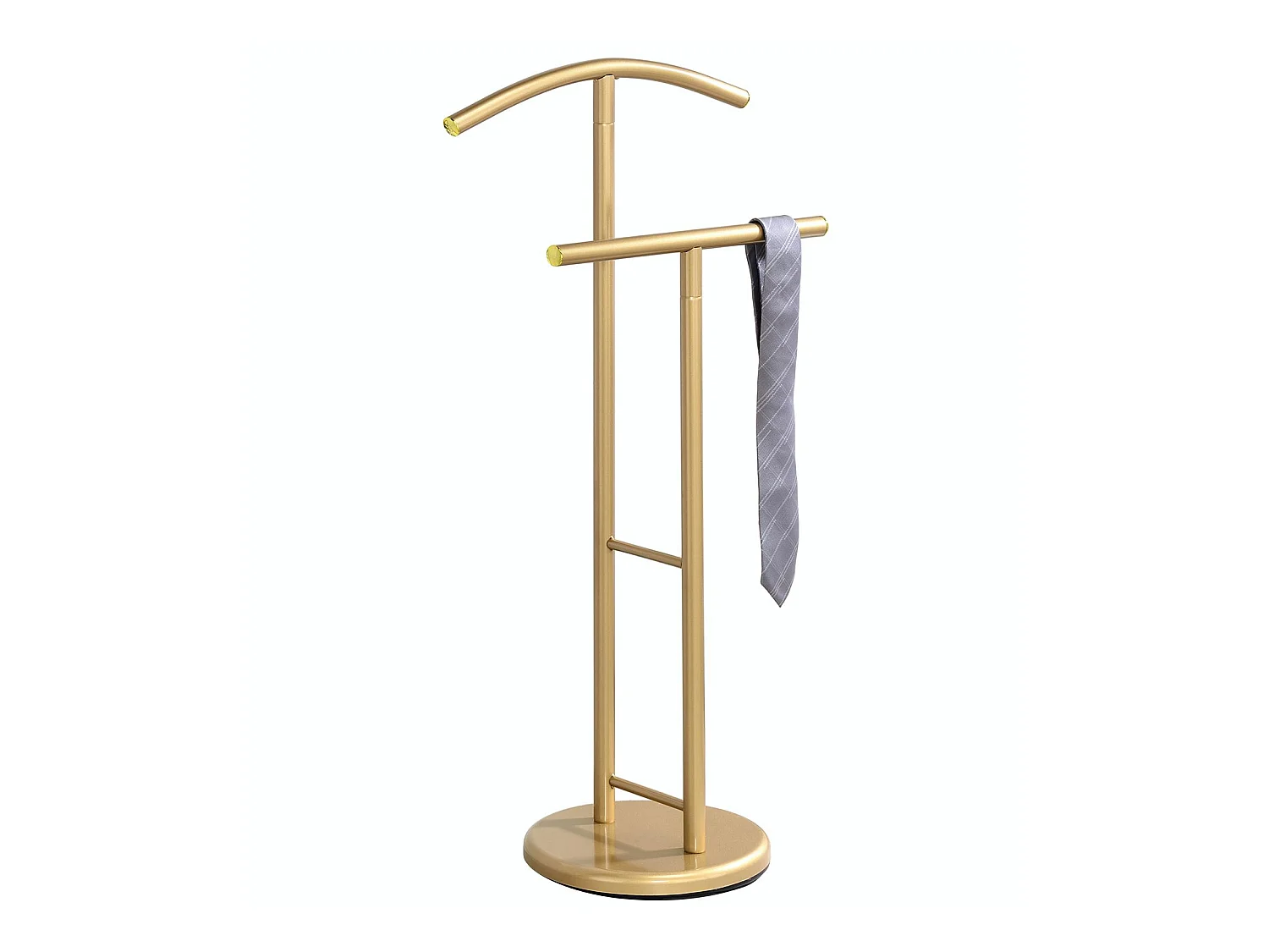 Valet de chambre LAURENZ valet de nuit porte vêtements support vestes en métal laqué doré