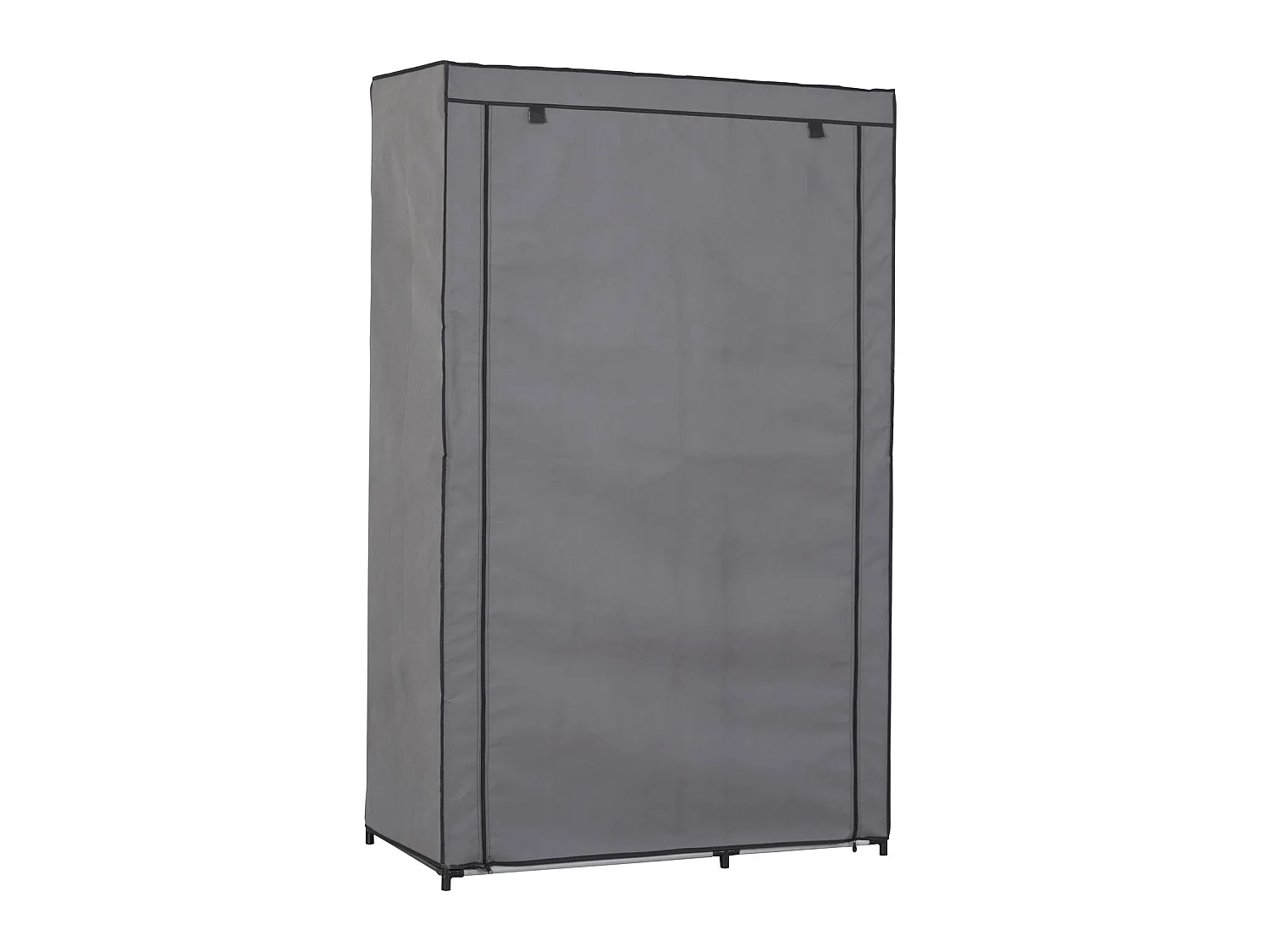 Garde-robe en tissu TANJA armoire en tissu avec 5 tablettes et 1 tringle, rangement pour vêtements, coloris gris anthracite