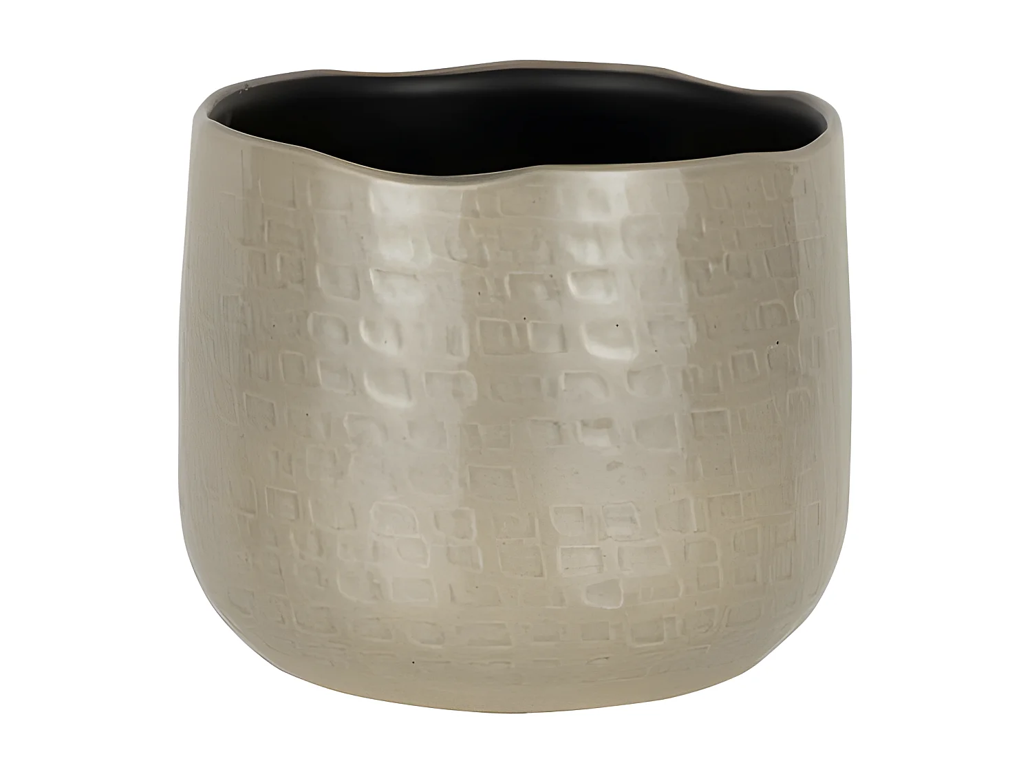 Cache-Pot en Céramique "Yuella" 19cm Gris Clair