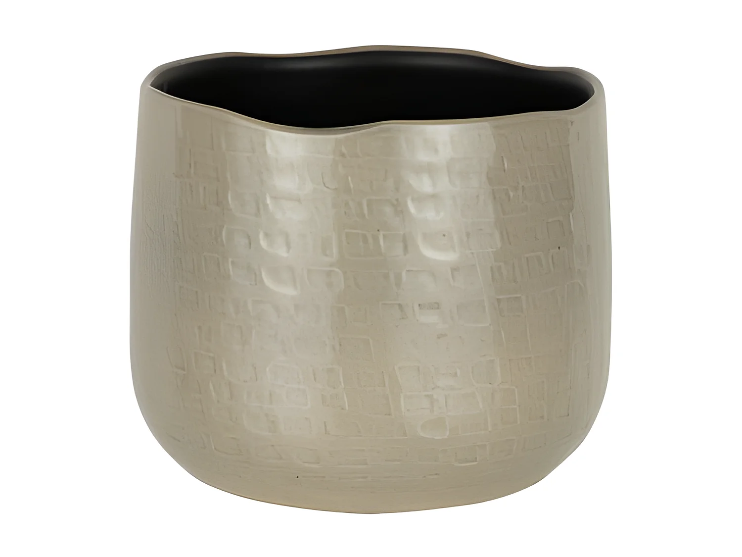 Cache-Pot en Céramique "Yuella" 19cm Gris Clair