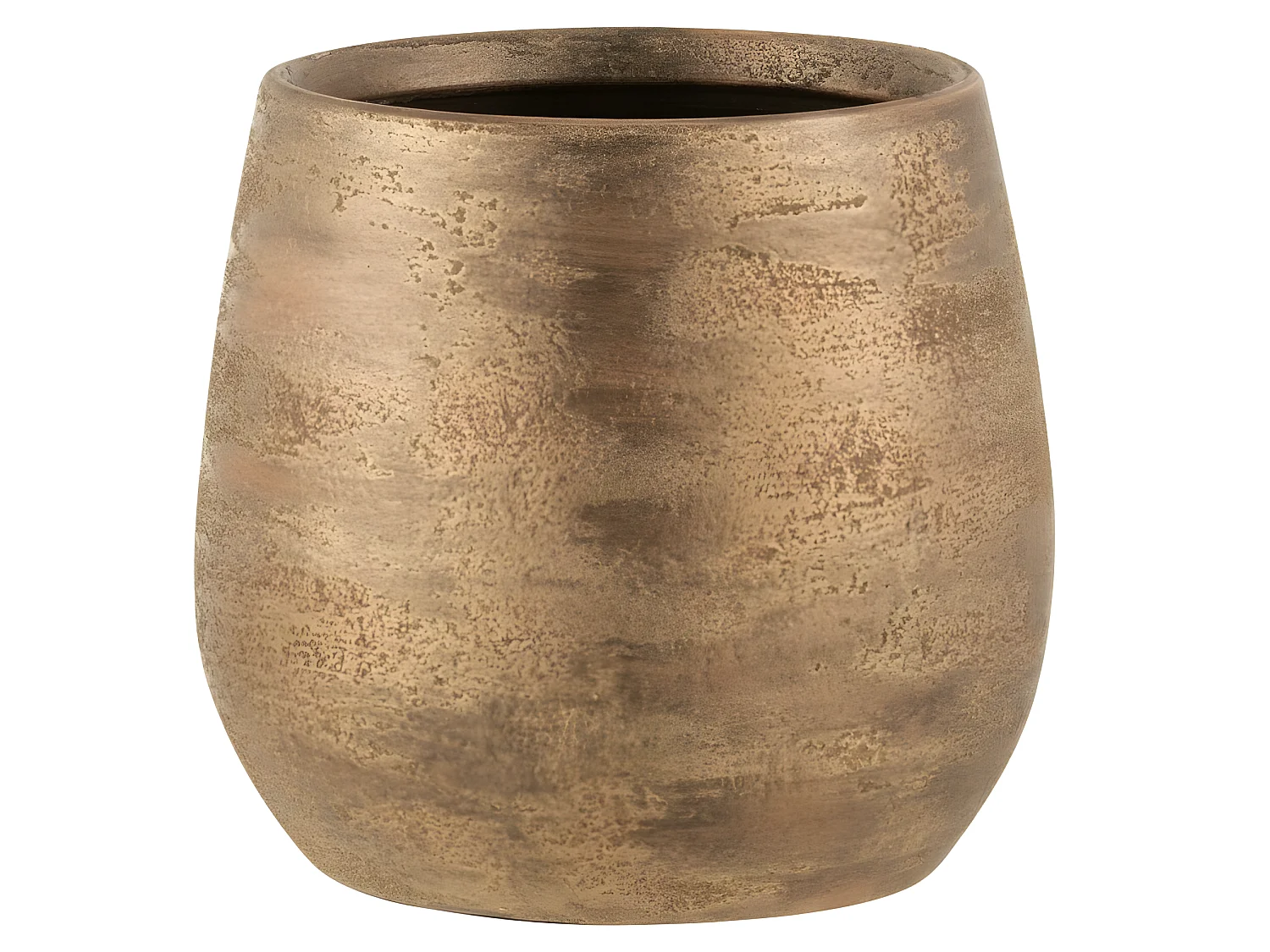 Vaso irregolare in ceramica dorata 24x24x23 cm