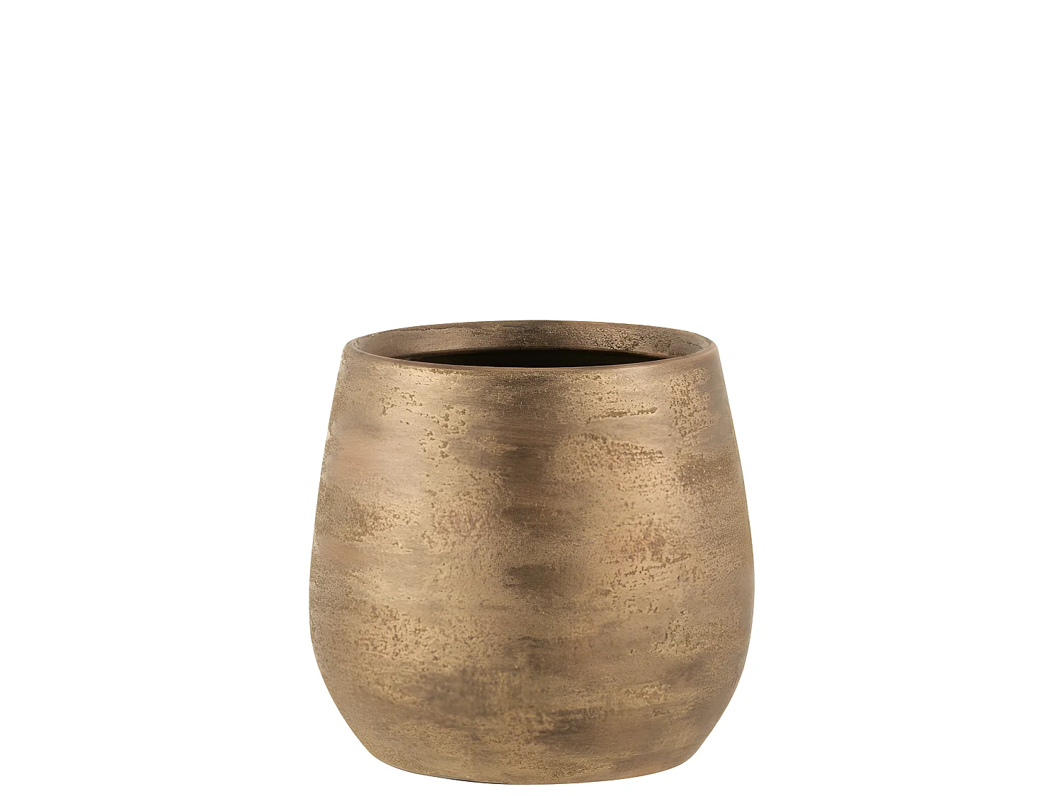 Vaso irregolare in ceramica dorata 24x24x23 cm