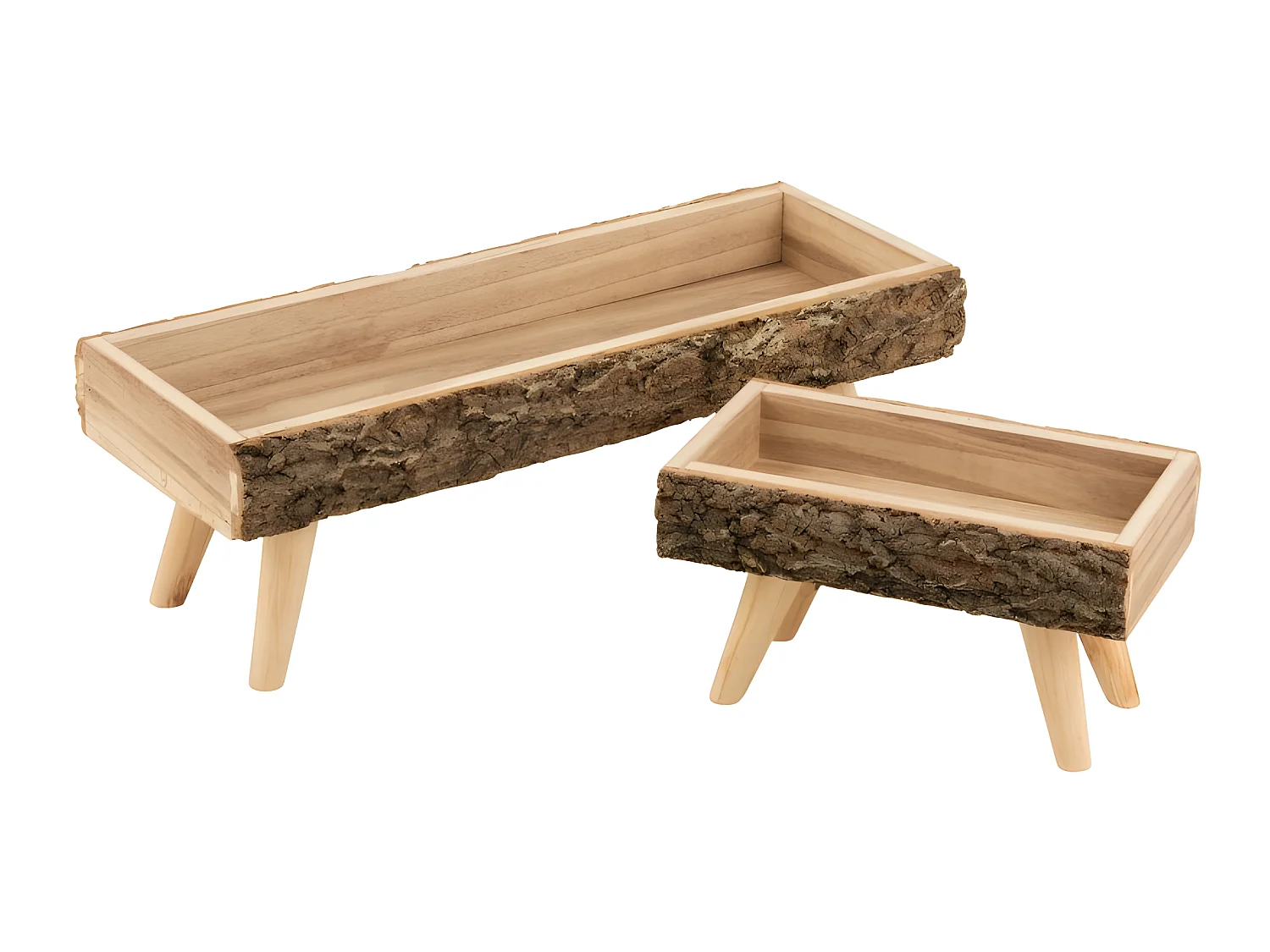 Natuurhouten bloempot 54.5x28x25 cm