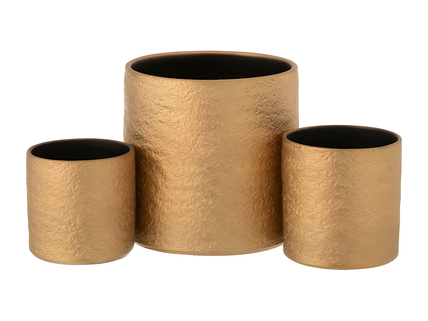 Cache-pot en céramique doré 24x24x25 cm