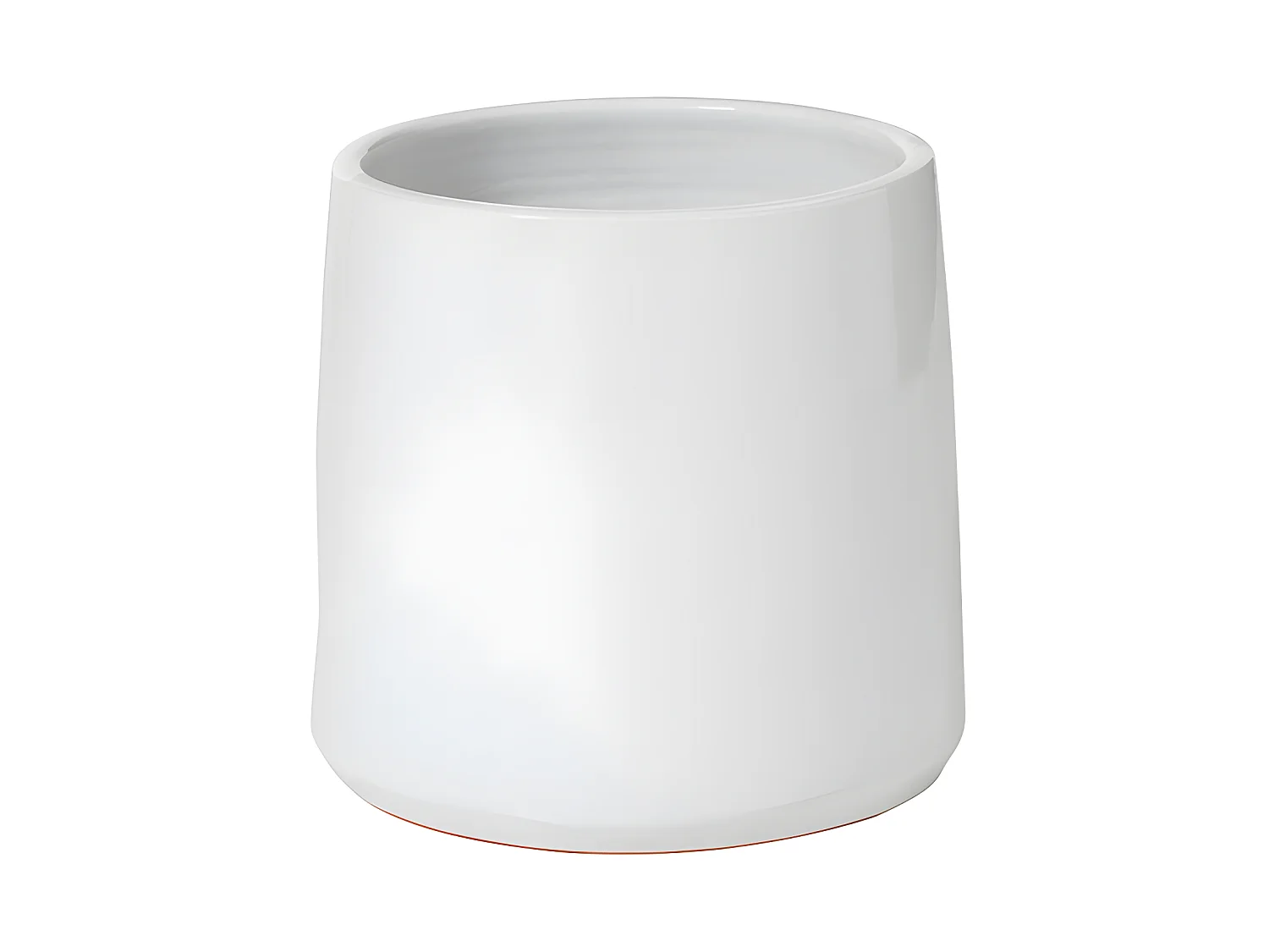 Witte keramische bloempot 23x23x21.5 cm