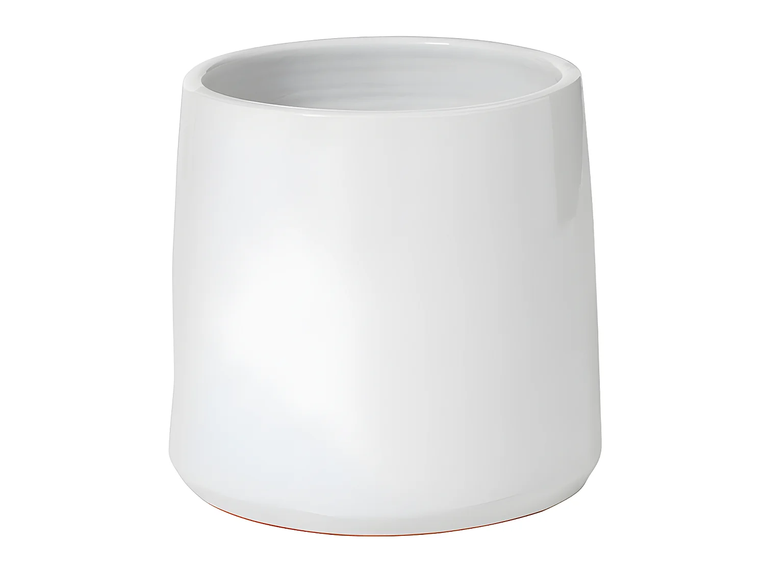 Witte keramische bloempot 23x23x21.5 cm