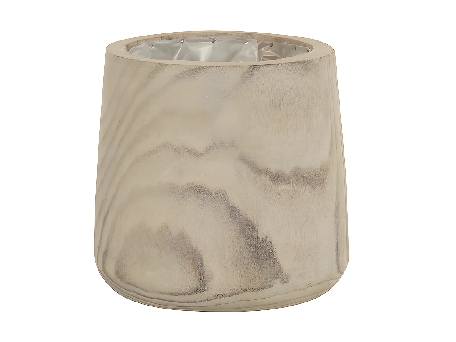 Cache-pot en bois de paulownia naturel 25x25x23 cm