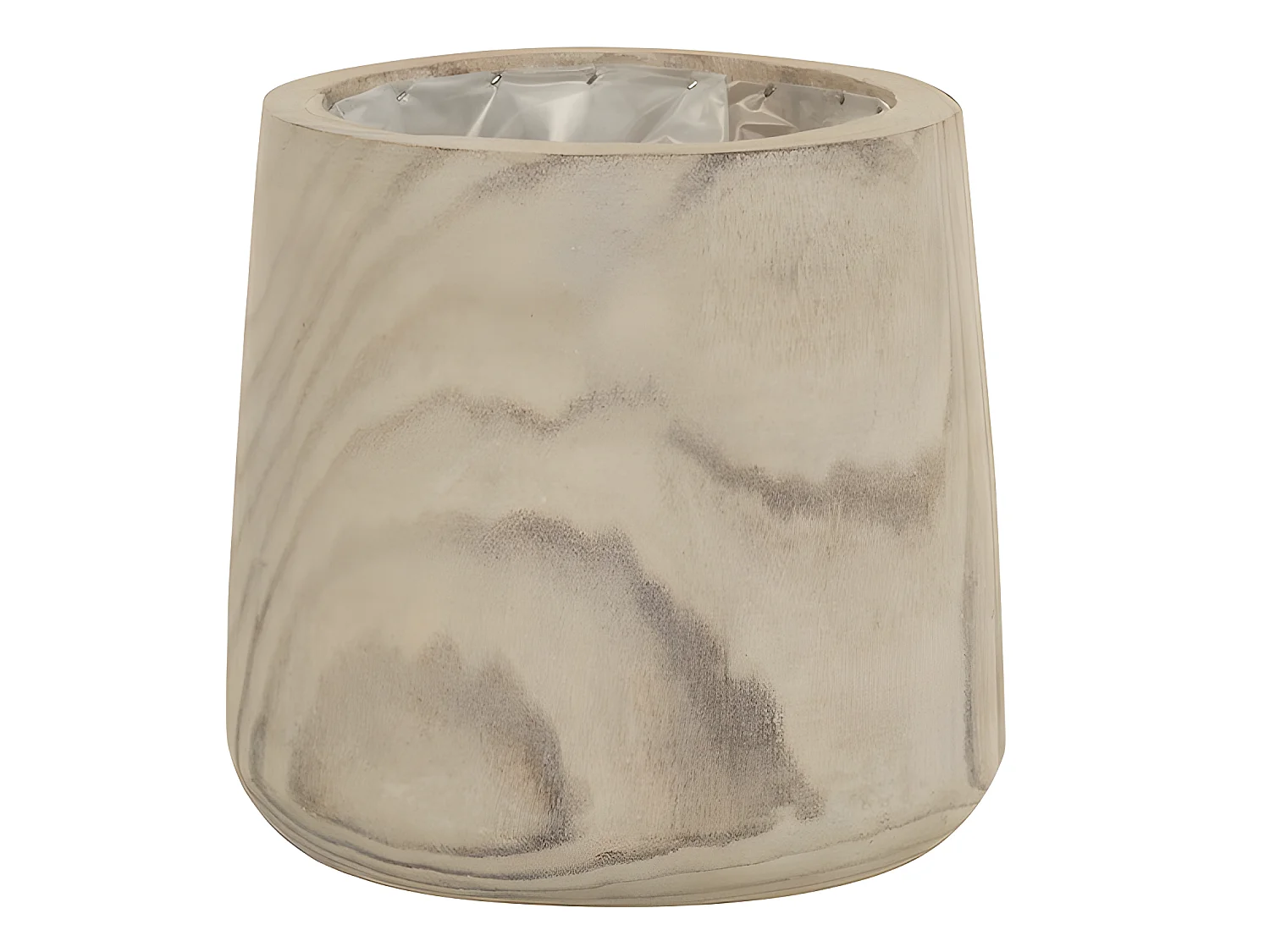 Cache-pot en bois de paulownia naturel 25x25x23 cm