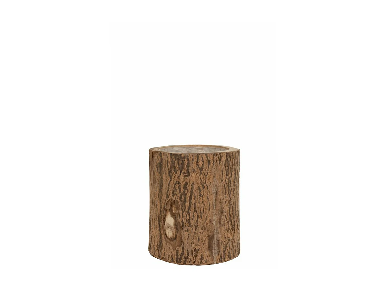 Maceta abedul madera paulonia natural Alt. 32 cm