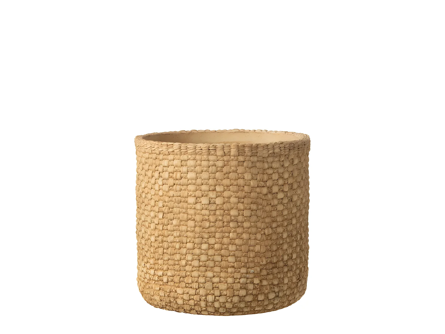 Cache-Pot Déco en Ciment "Woven" 27cm Beige