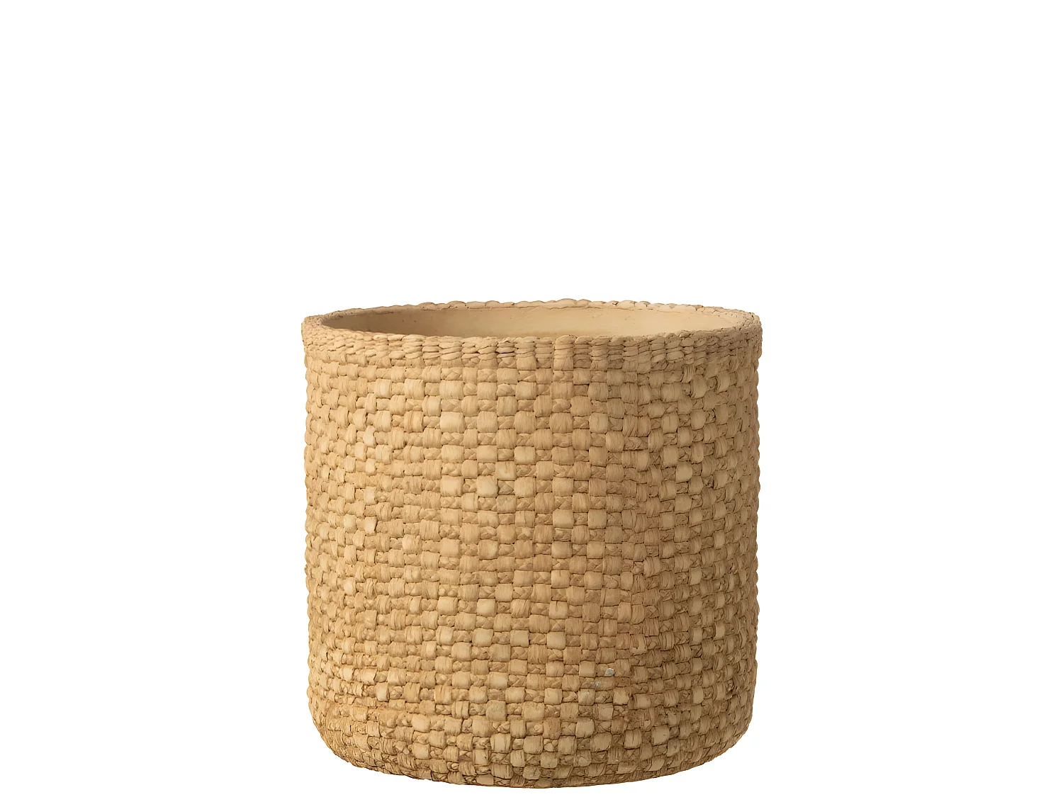 Cache-Pot Déco en Ciment "Woven" 27cm Beige