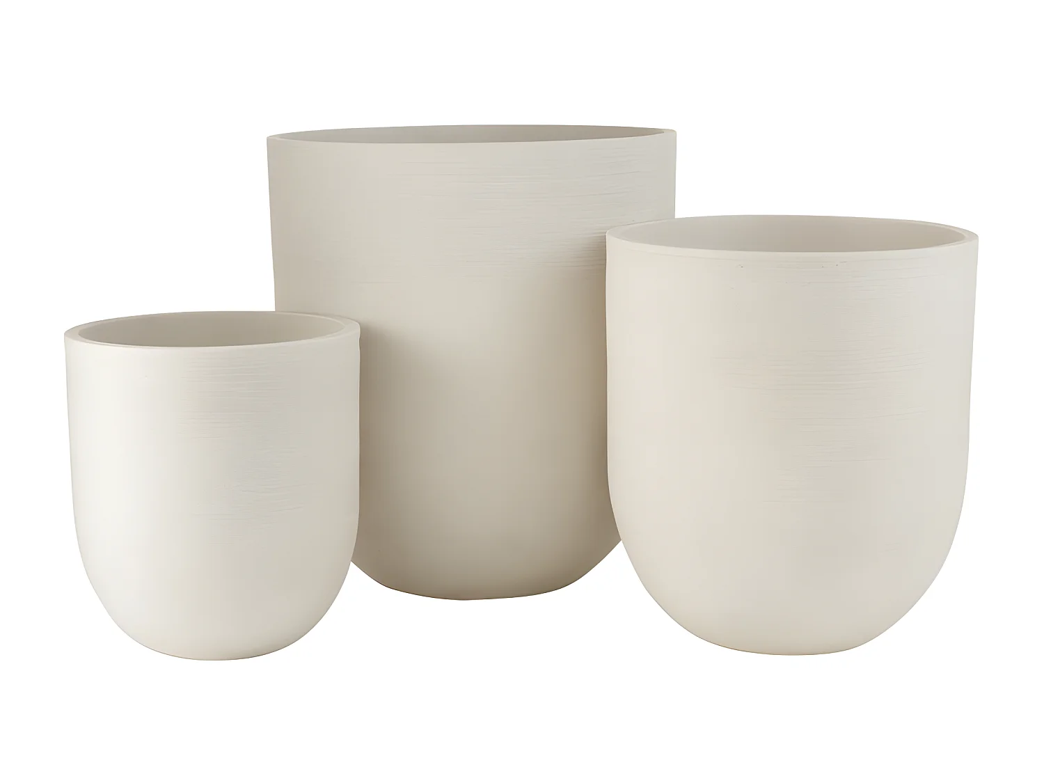 Lot de 3 Vases en Céramique "Roda" 61cm Blanc