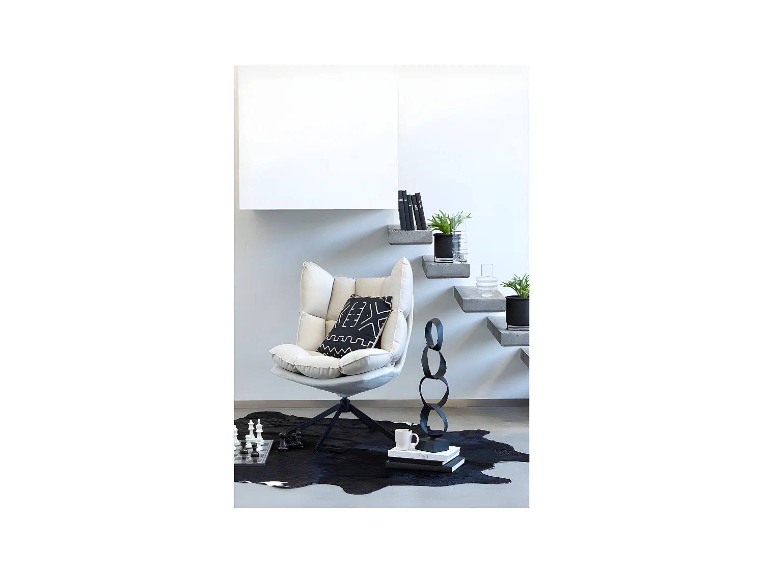 Macetero de cerámica negro de 17x17x17 cm