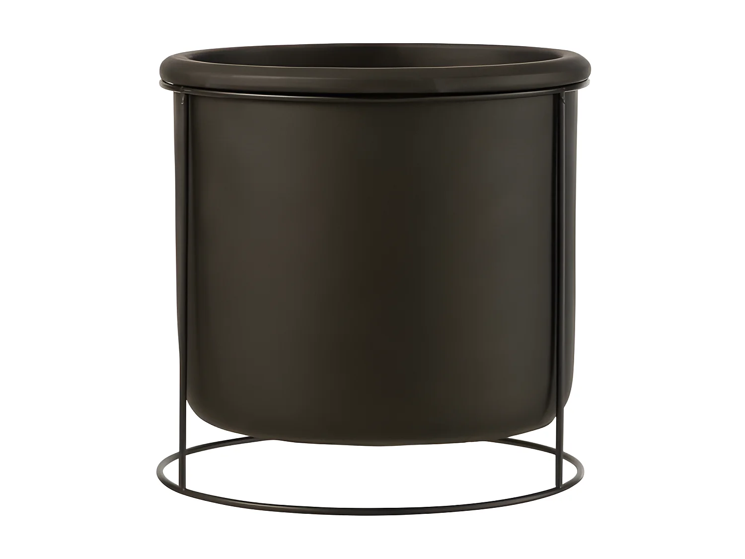 Portavasi in ceramica nera 17x17x17 cm