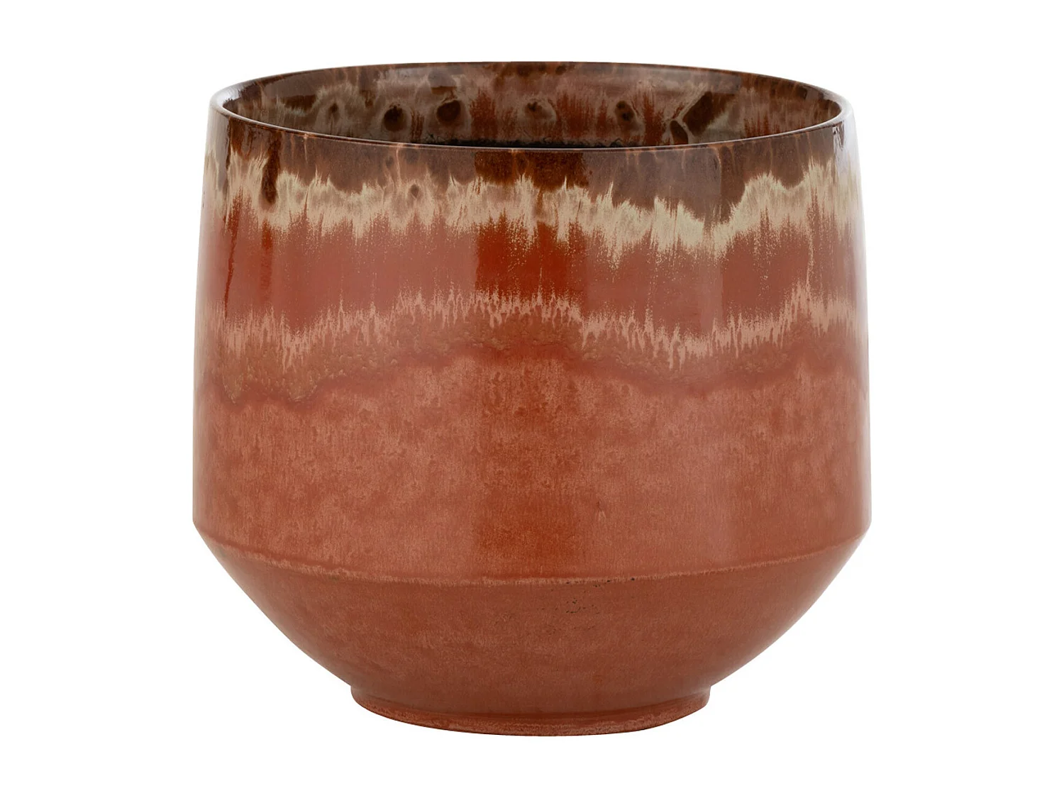 Cache-Pot en Céramique "Aline" 24cm Rouge